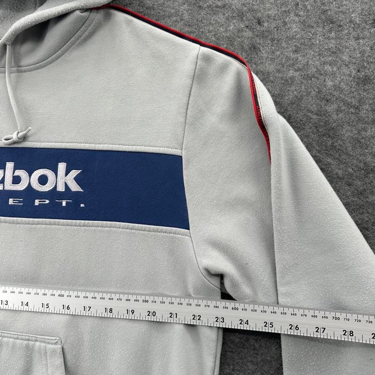 Reebok grey hoodie with embroidered