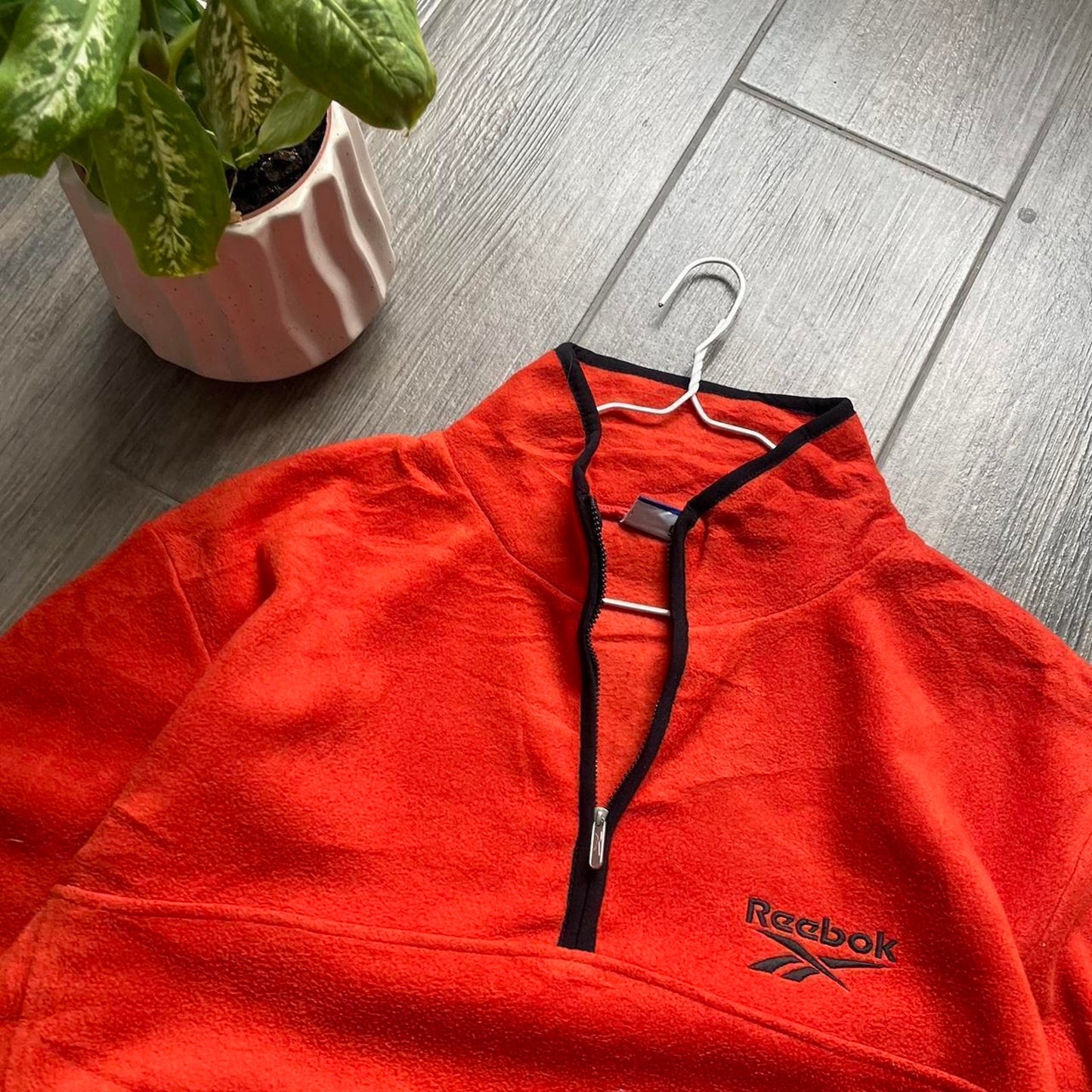 Reebok orange Synchilla fleece jumper