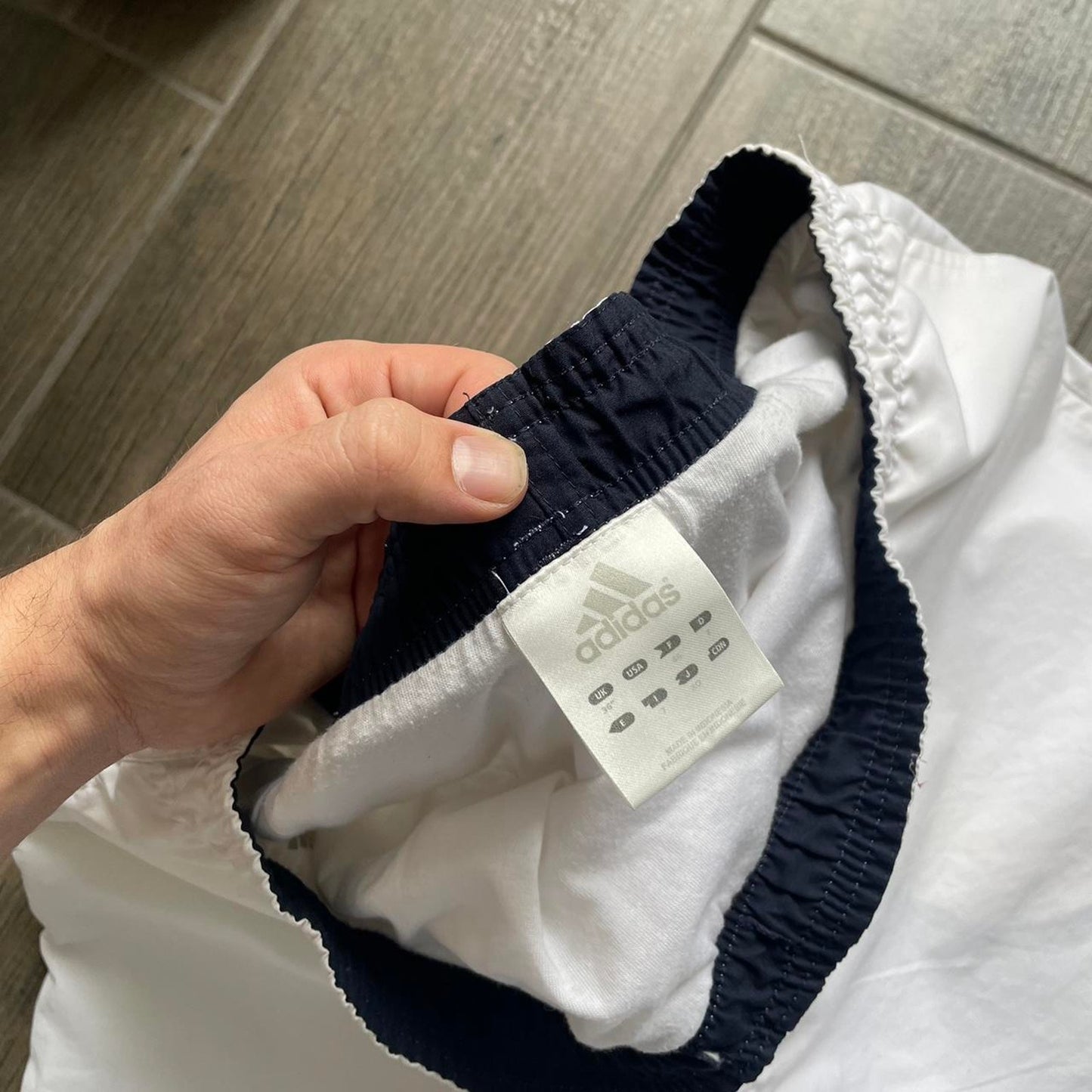 Adidas white baggy y2k summer shorts
