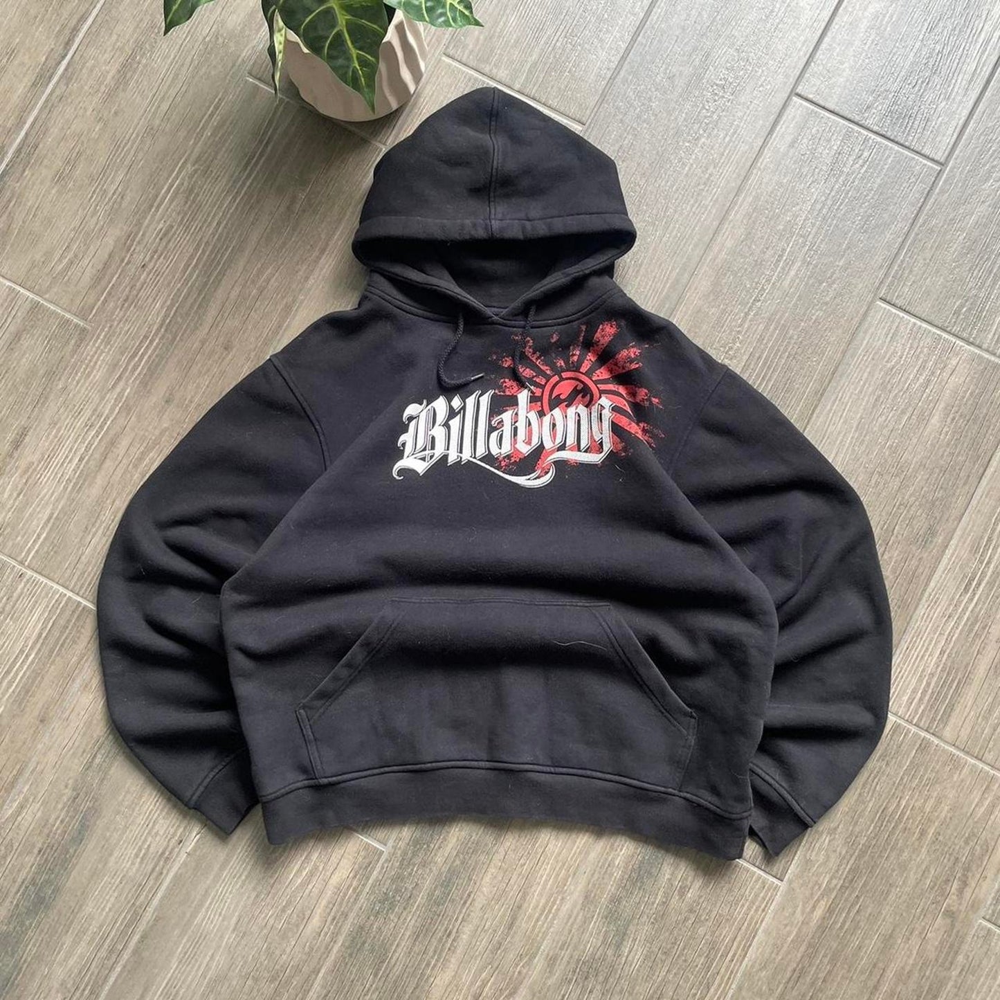 Billabong black y2k surf hoodie