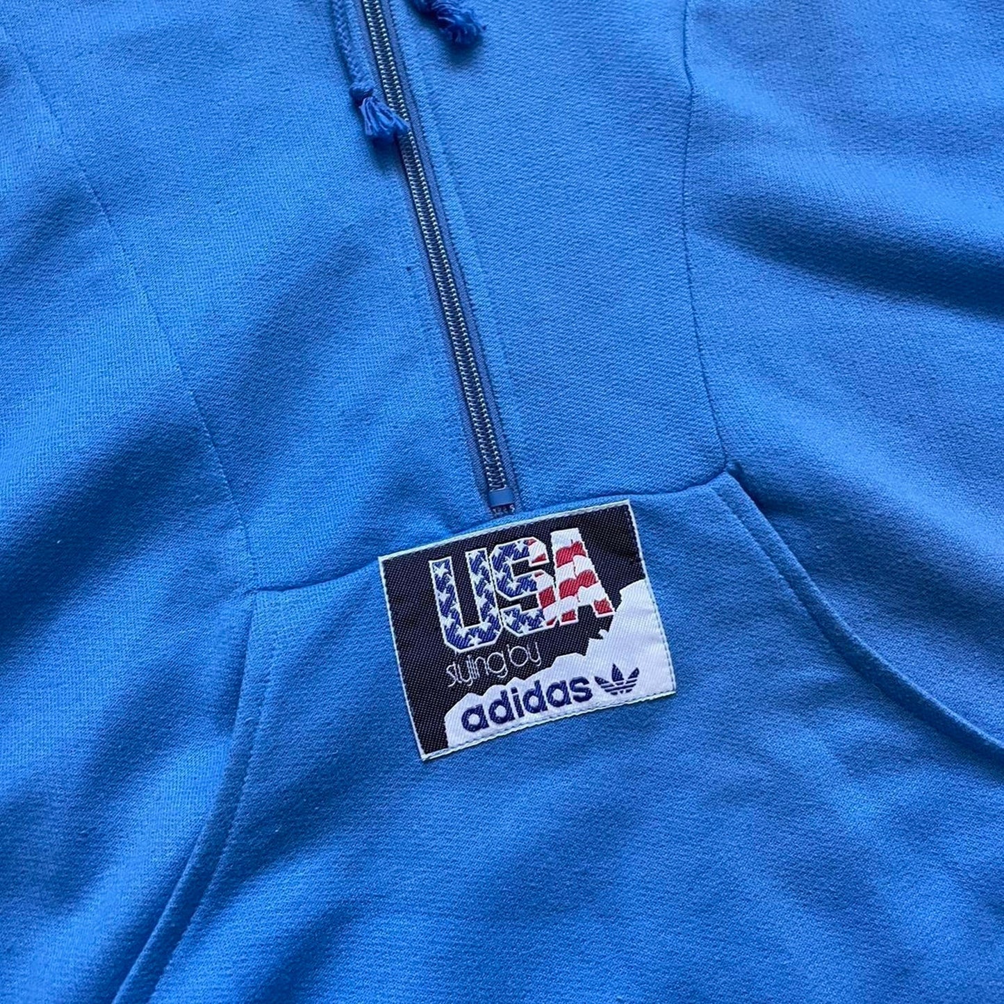 Adidas usa blue vintage hoodie