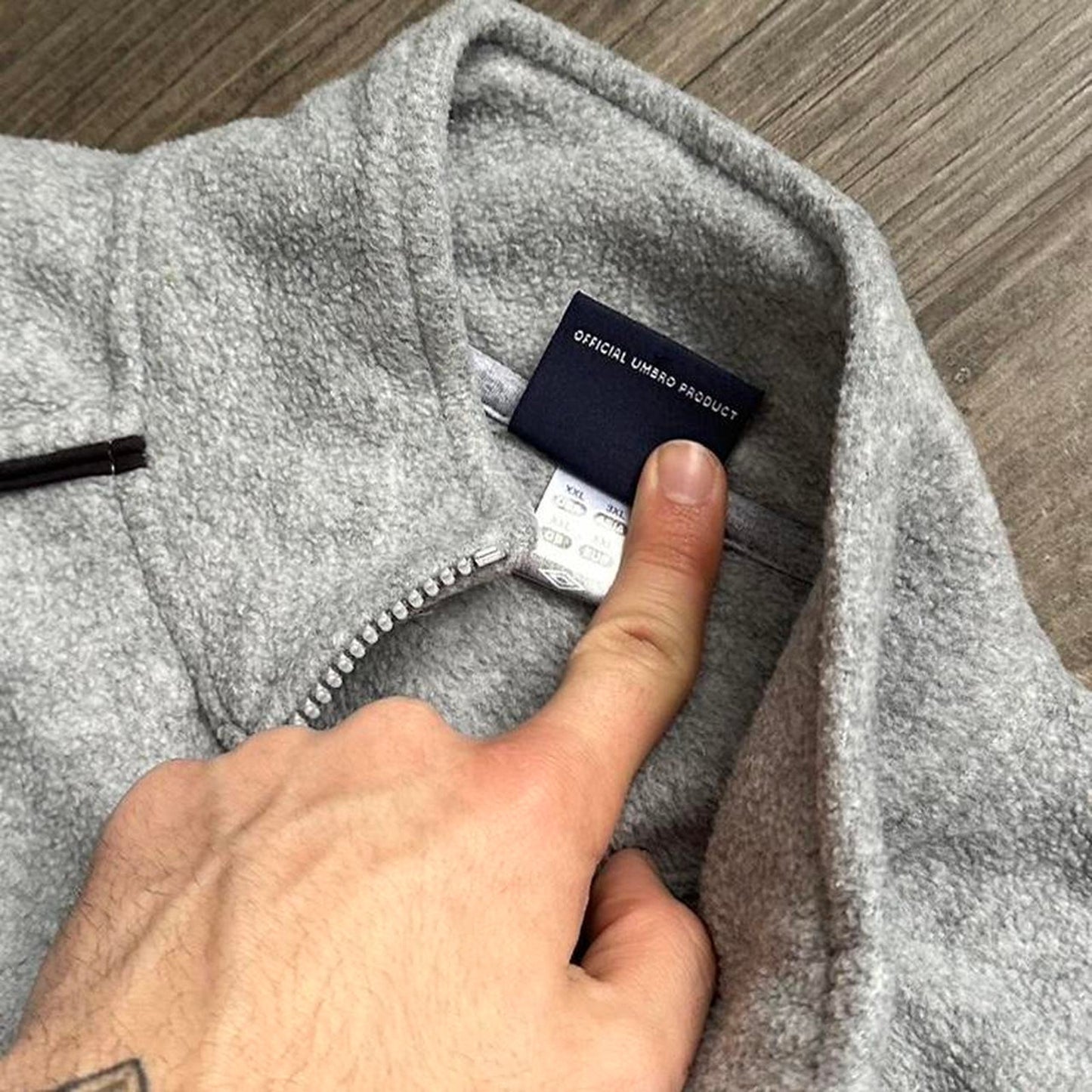 Umbro grey quarter zip fleece sweatshirt