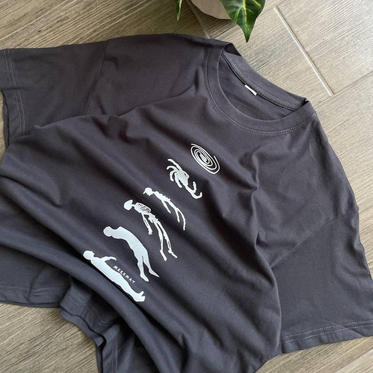 Human to Universe evolution graphic tee skeleton surreal y2k style