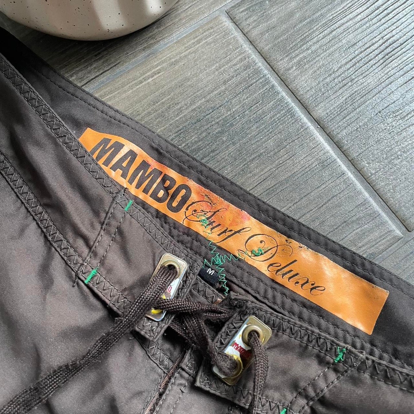 Mambo y2k nylon surf shorts