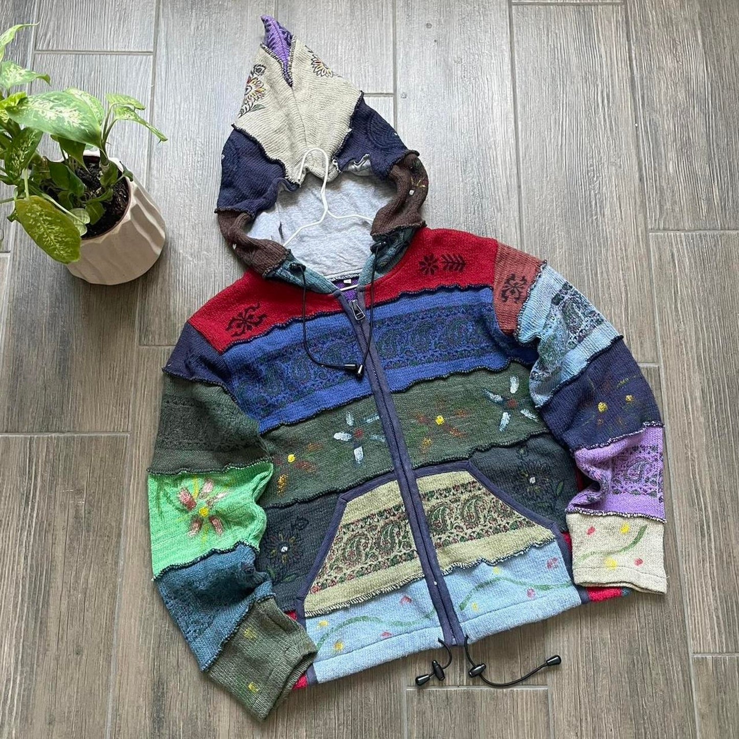 Coogi style vintage Japanese hippie hoodie