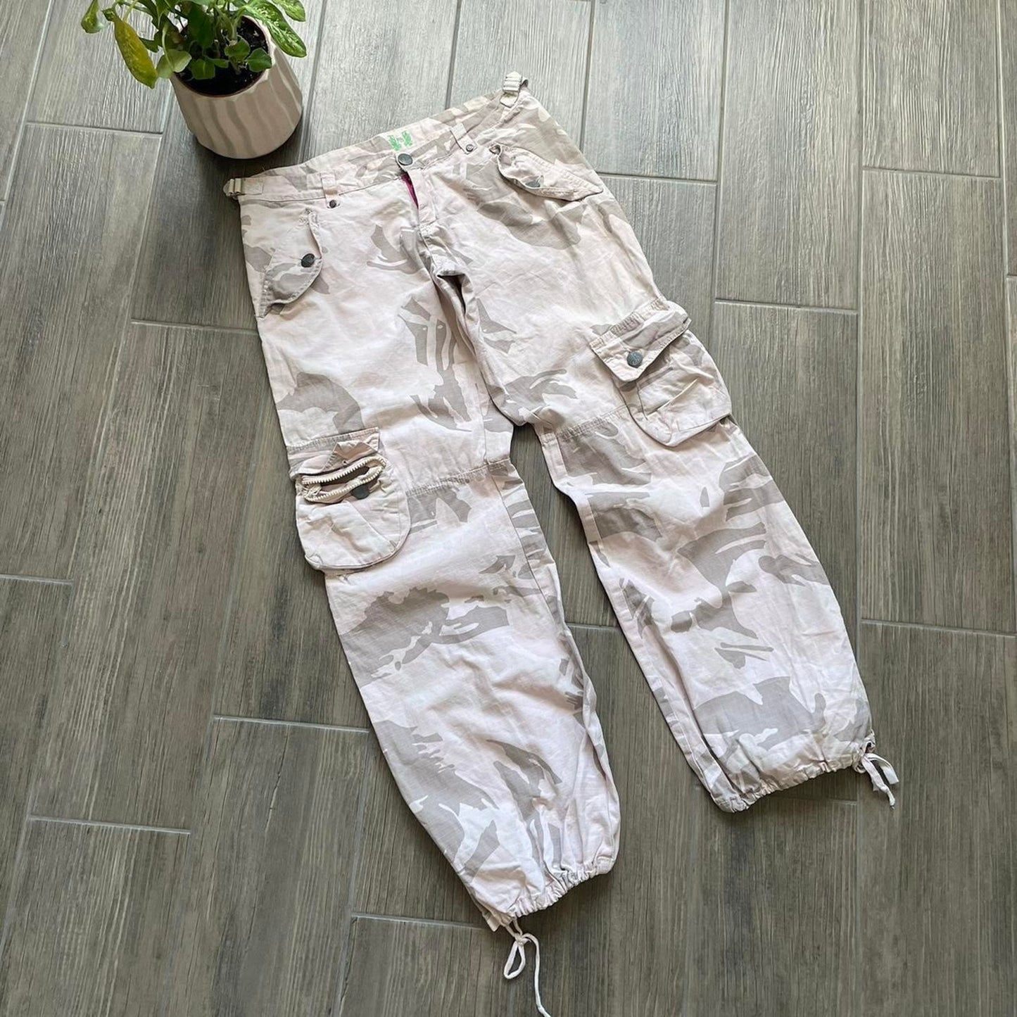 Vintage cargo multi-pocket avant-garde vintage baggy pants