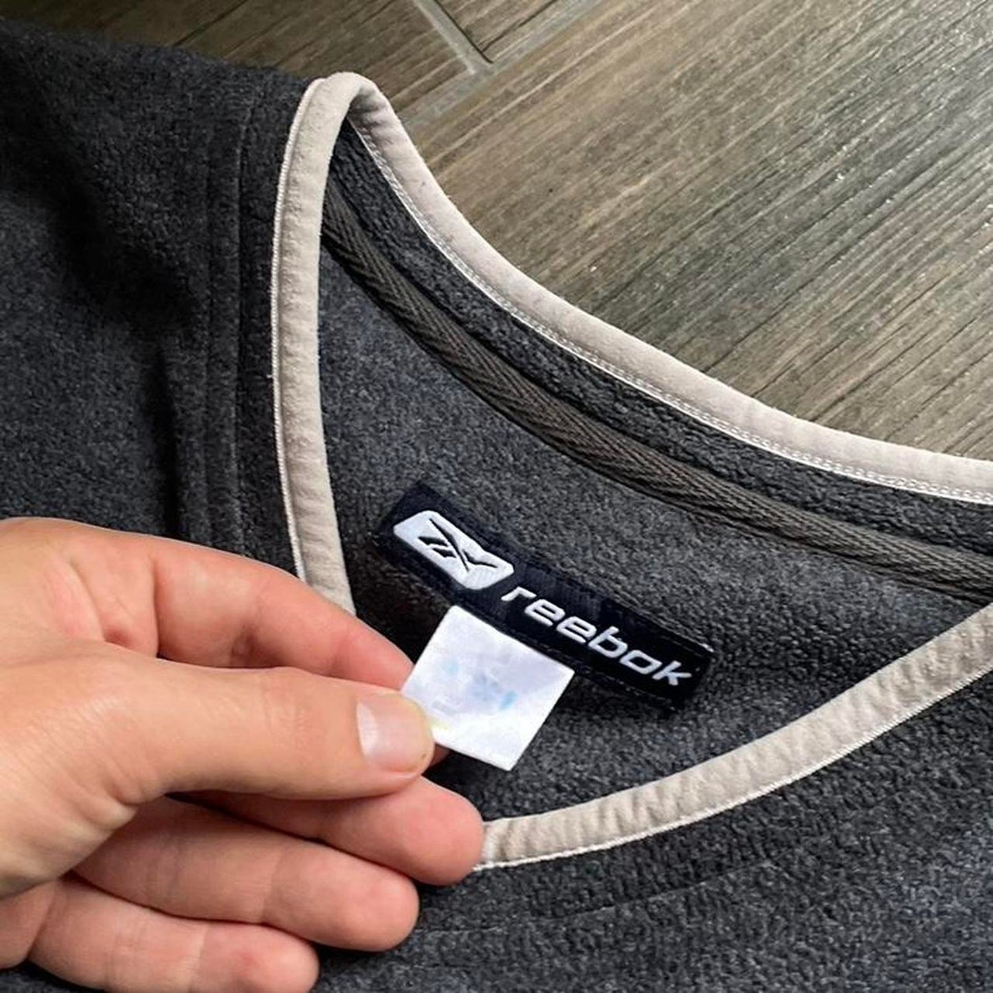 Reebok baggy grey fleece streetwear M-L jumper