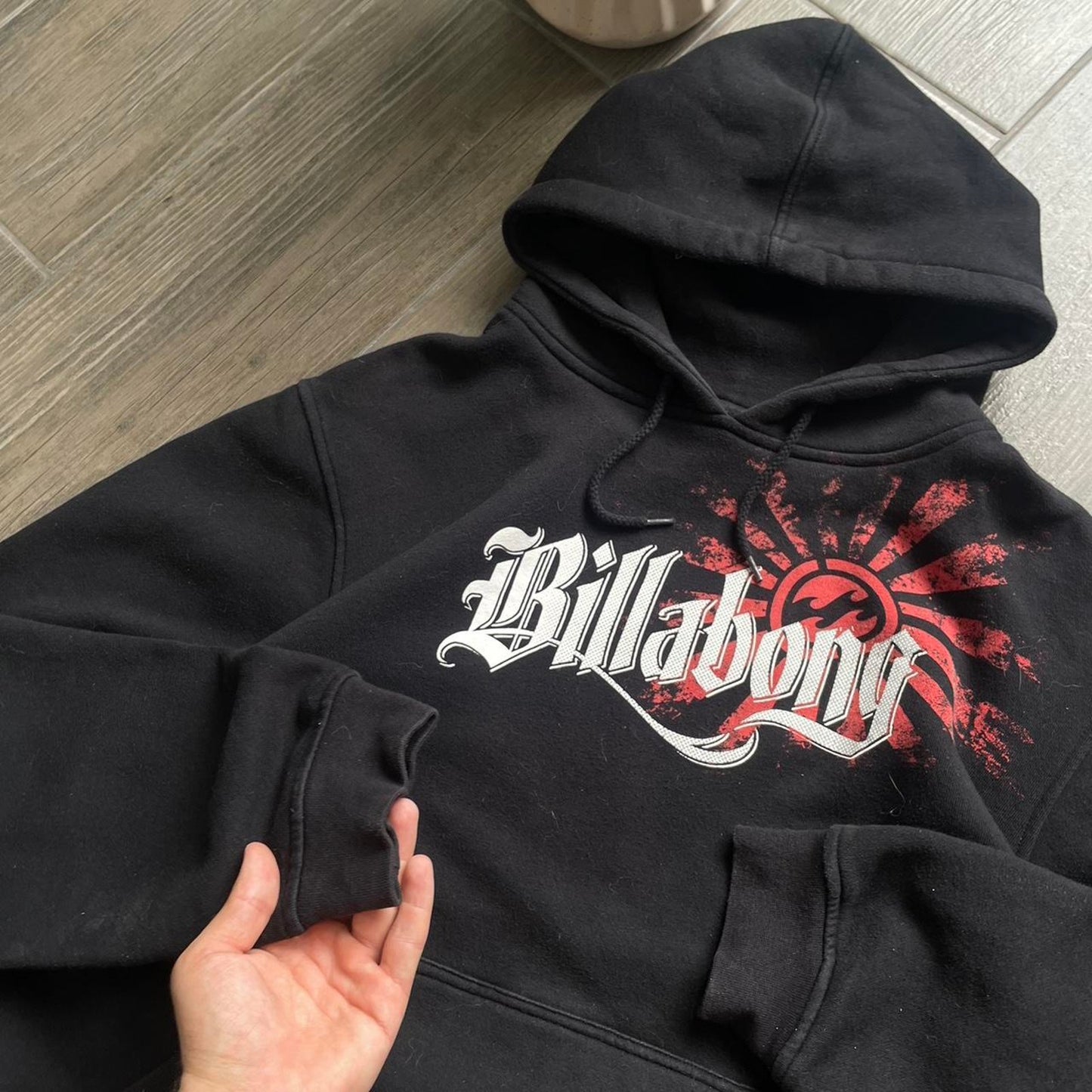 Billabong black y2k surf hoodie