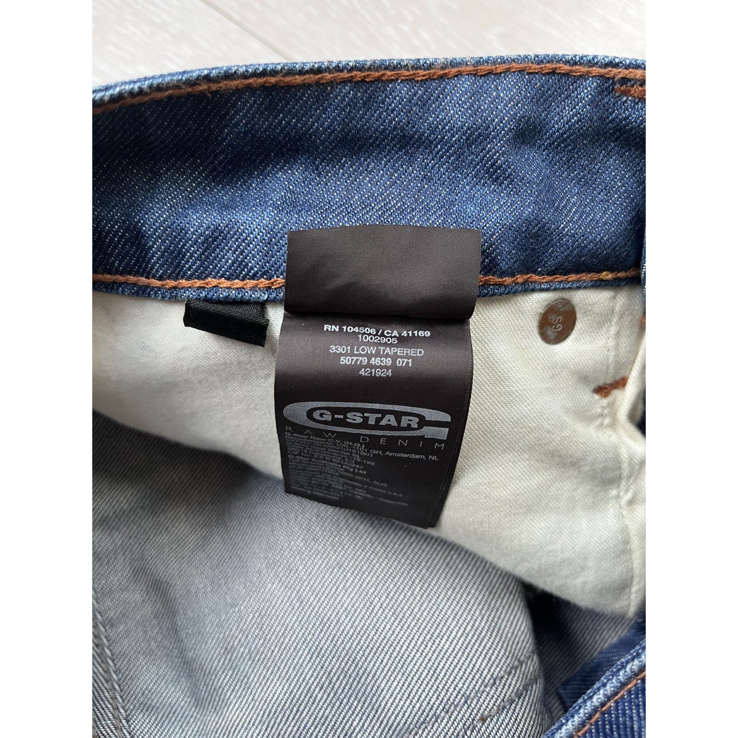 G Star Raw 3301 Low Tapered Blue Jeans Denim