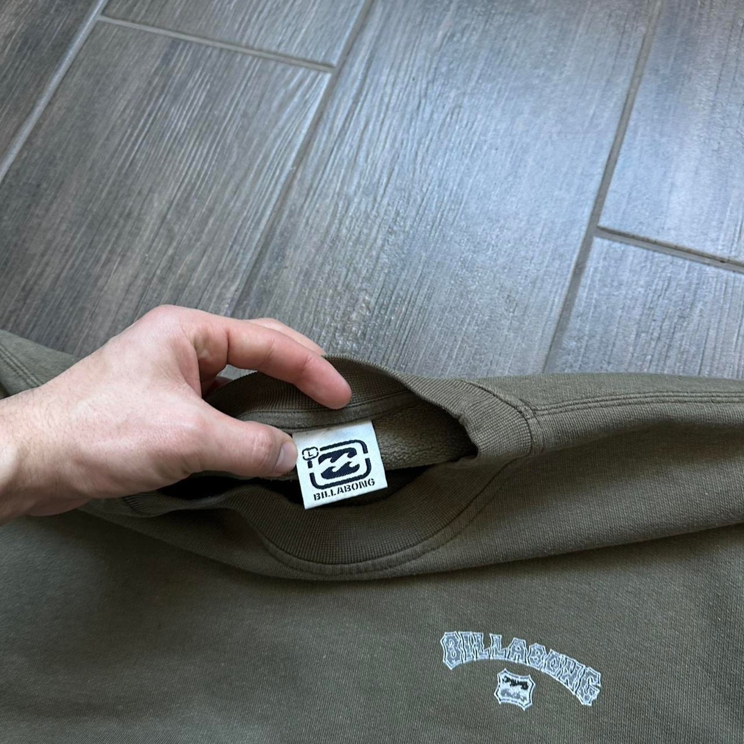 Billabong khaki vintage surf sweatshirt