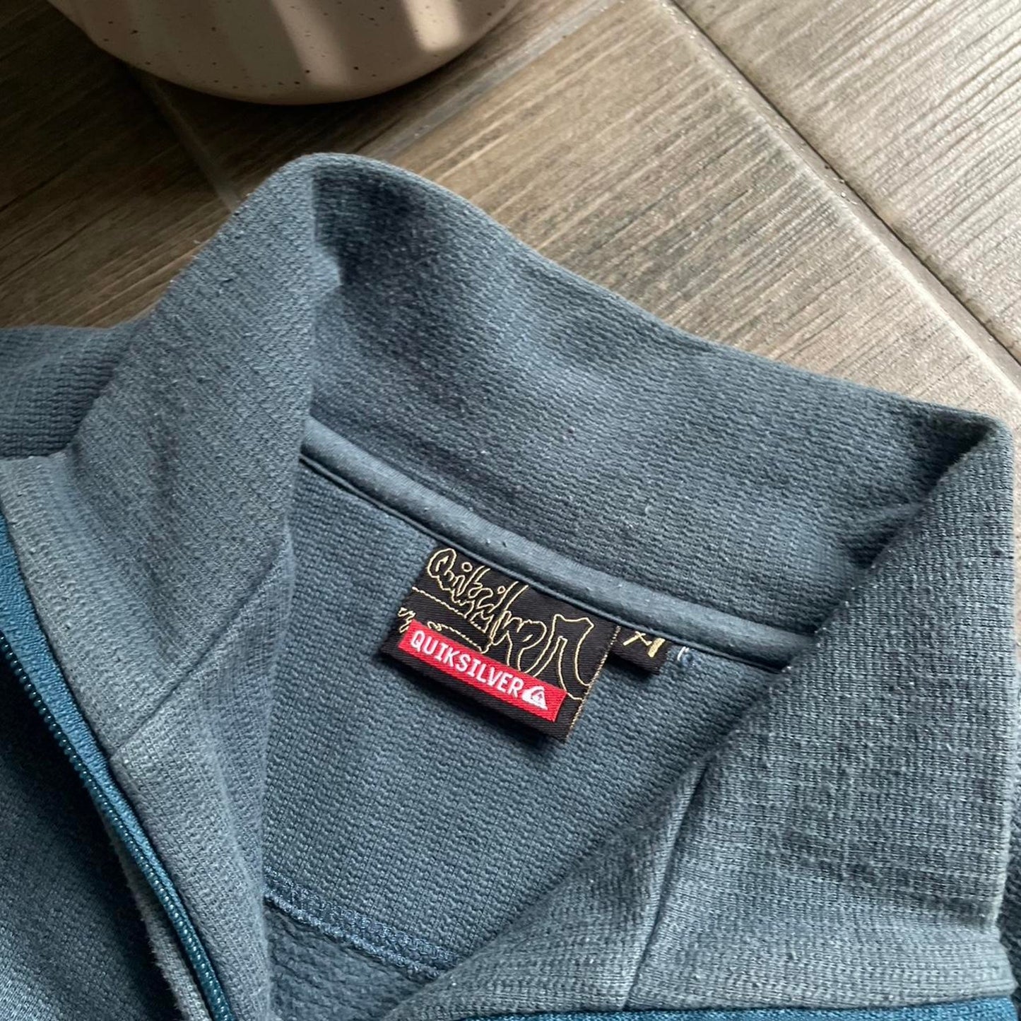 Quiksilver blue 1/3 zip surf jumper