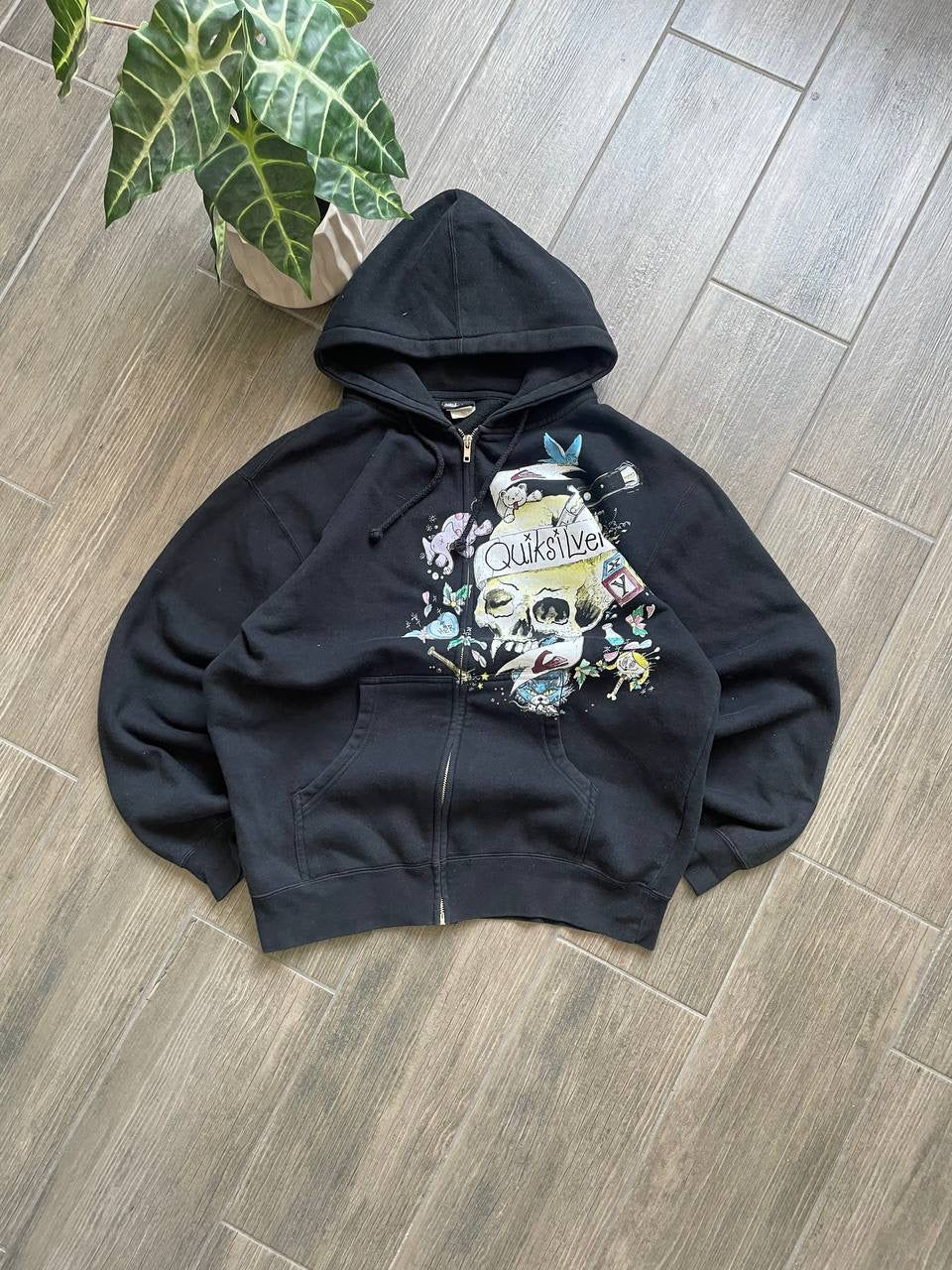 Quiksilver baggy y2k style hoodie