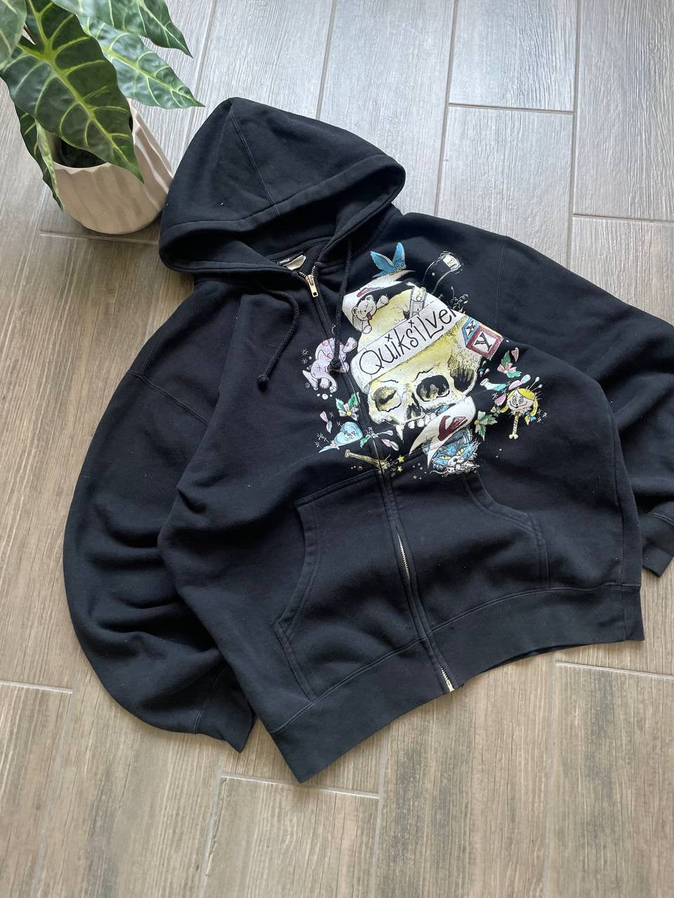 Quiksilver baggy y2k style hoodie