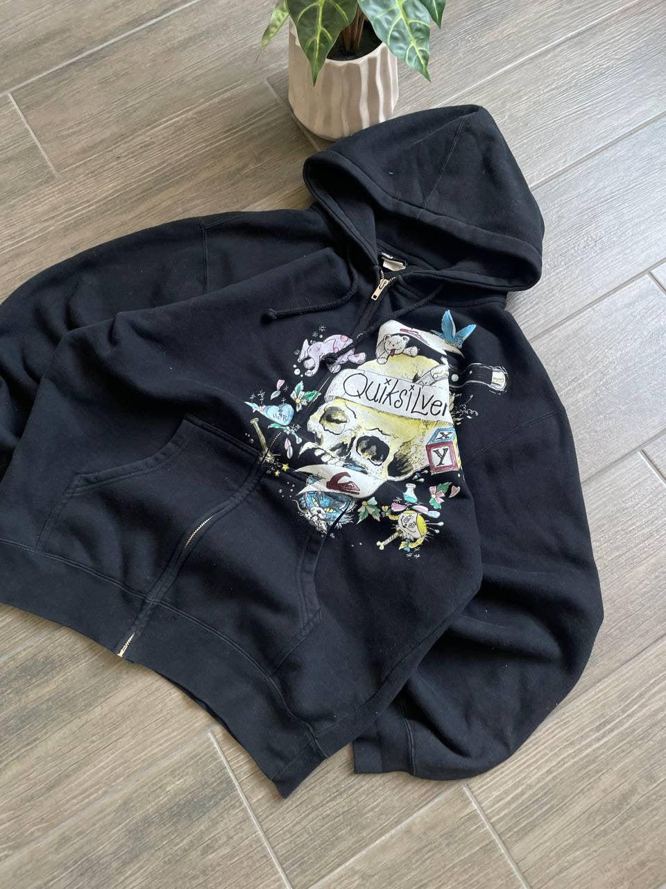 Quiksilver baggy y2k style hoodie