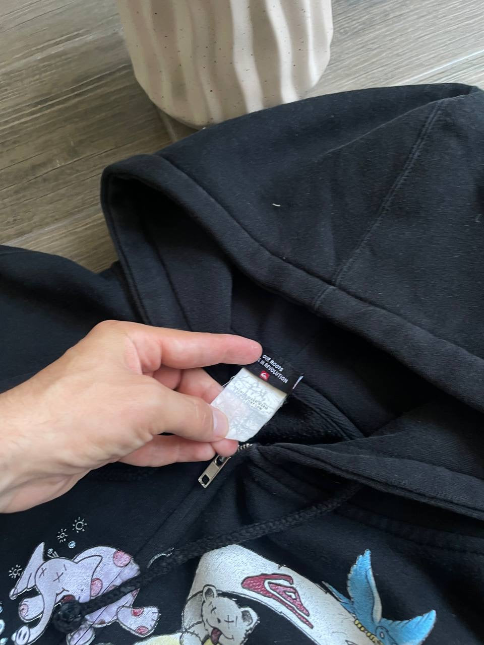 Quiksilver baggy y2k style hoodie