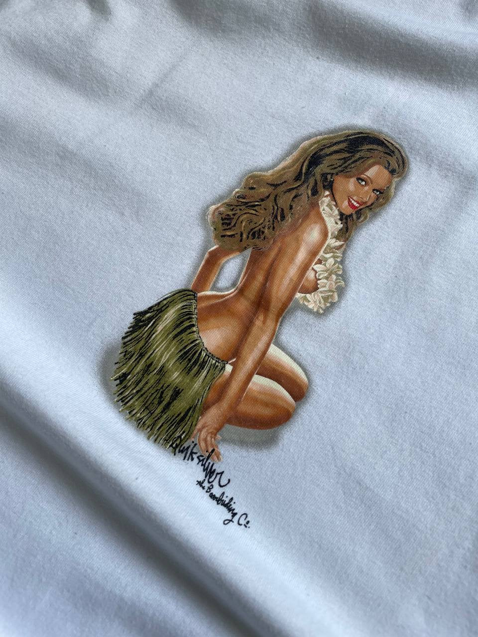 Billabong hawaiian girl white y2k tee