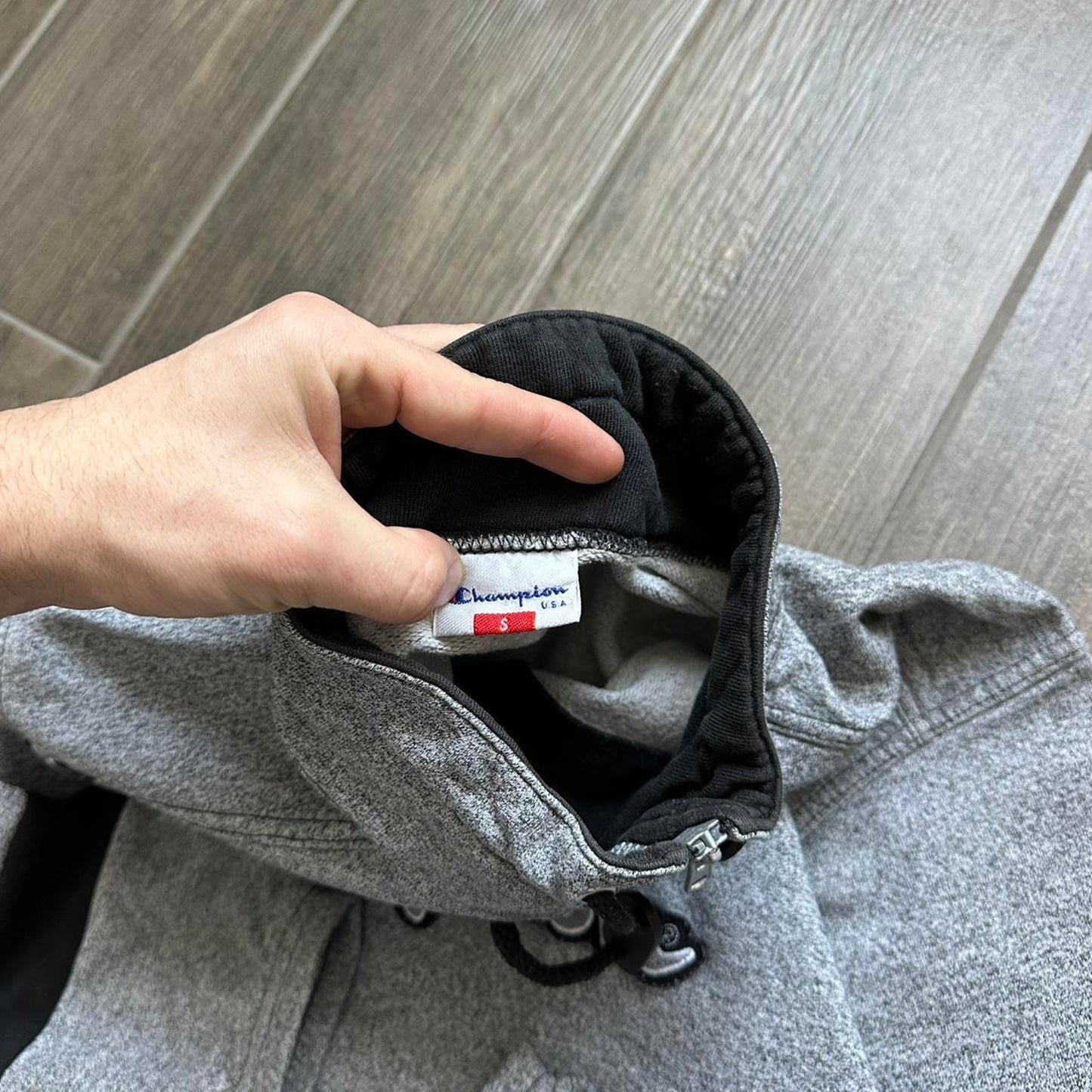Champion grey 1/3 baggy S sweatshirt