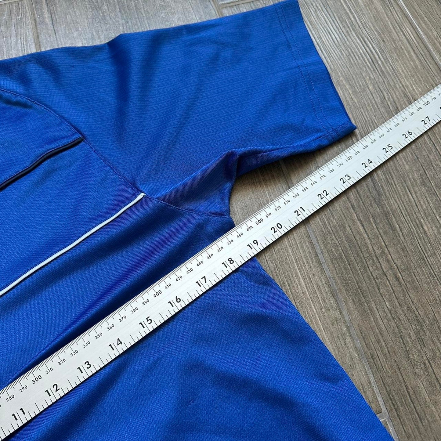 Nike blue dri fit shirt with