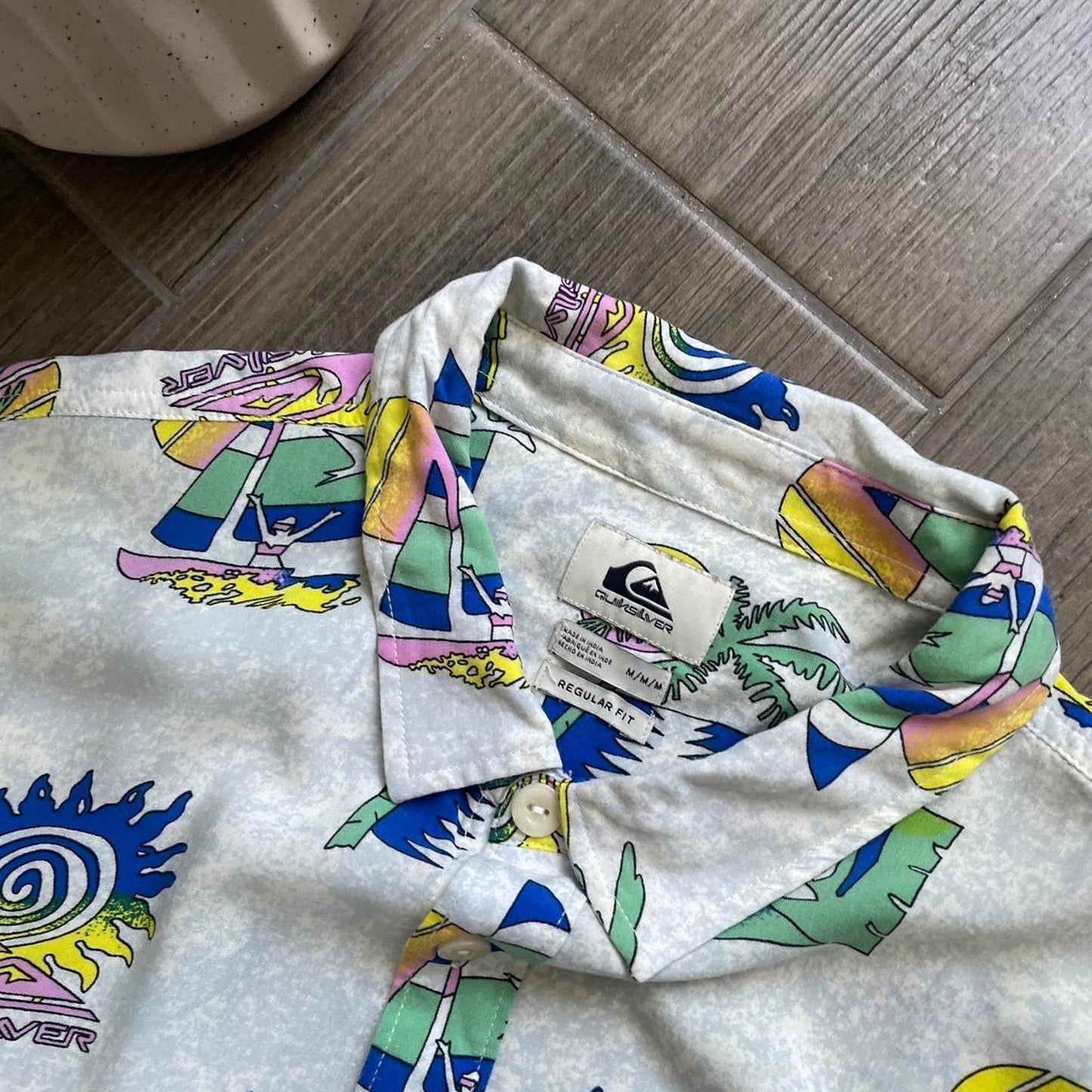 Quiksilver y2k baggy summer surf shirt