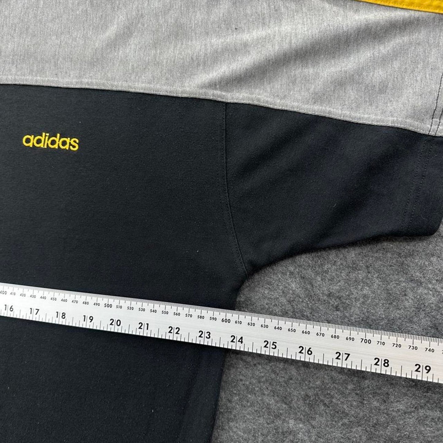 Adidas grey and yellow vintage