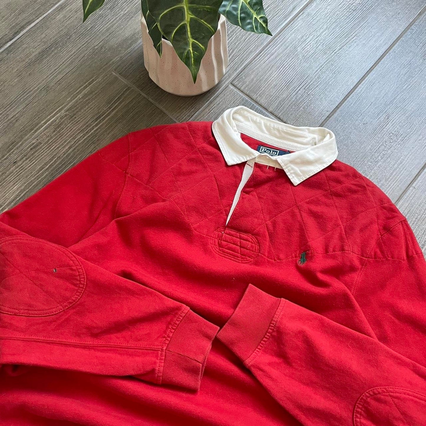 Polo ralph lauren red y2k rugby jumper