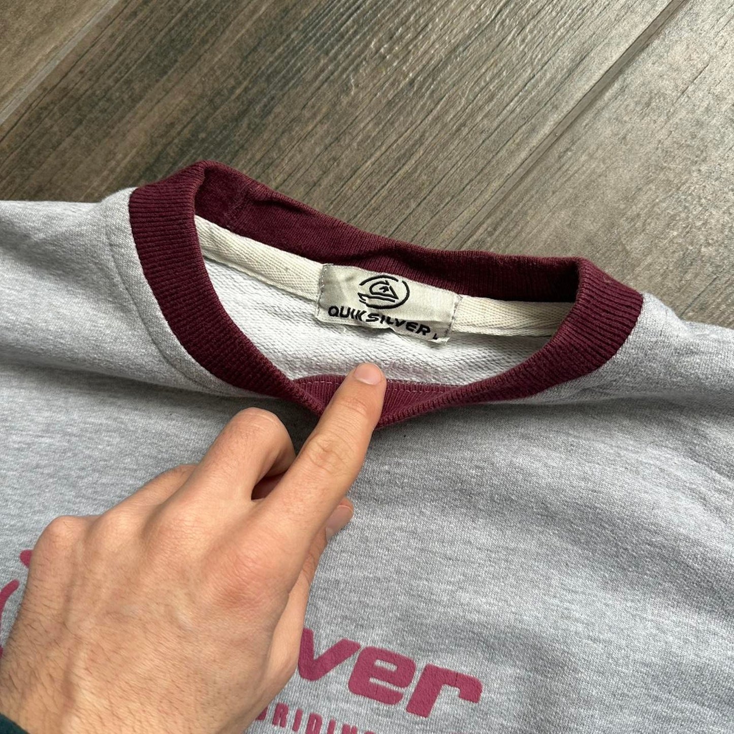 Quiksilver grey vintage sweatshirt