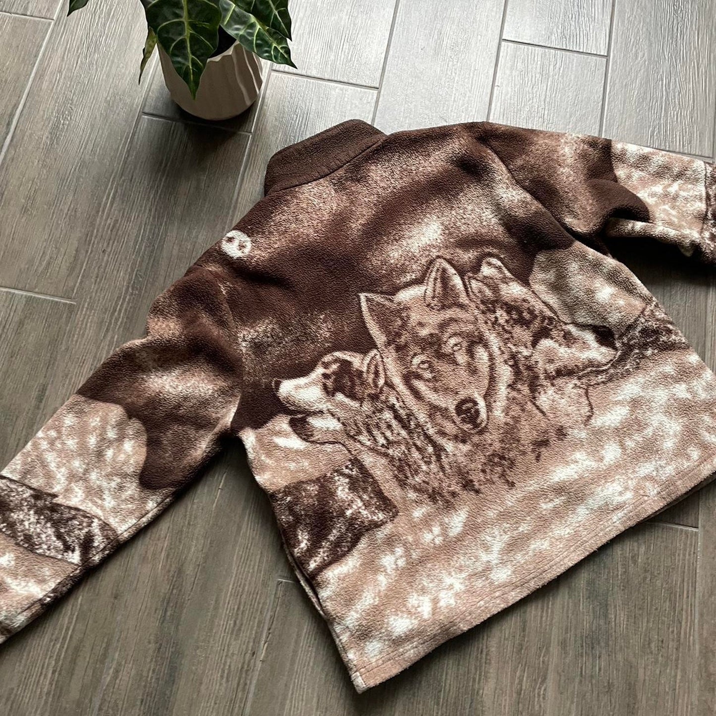 Y2K fleece winter streetwear wolfs jumper