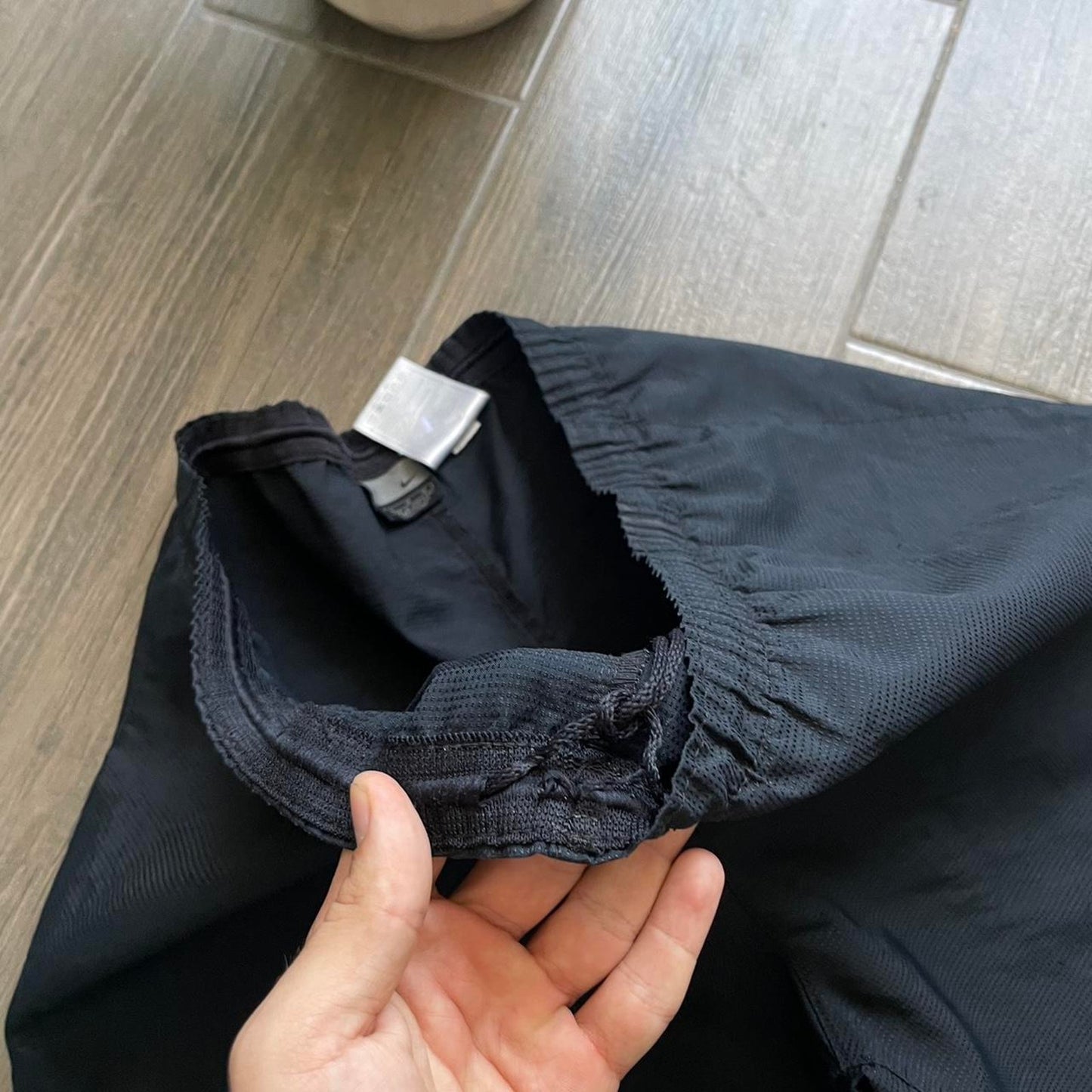 Nike black baggy nylon shorts