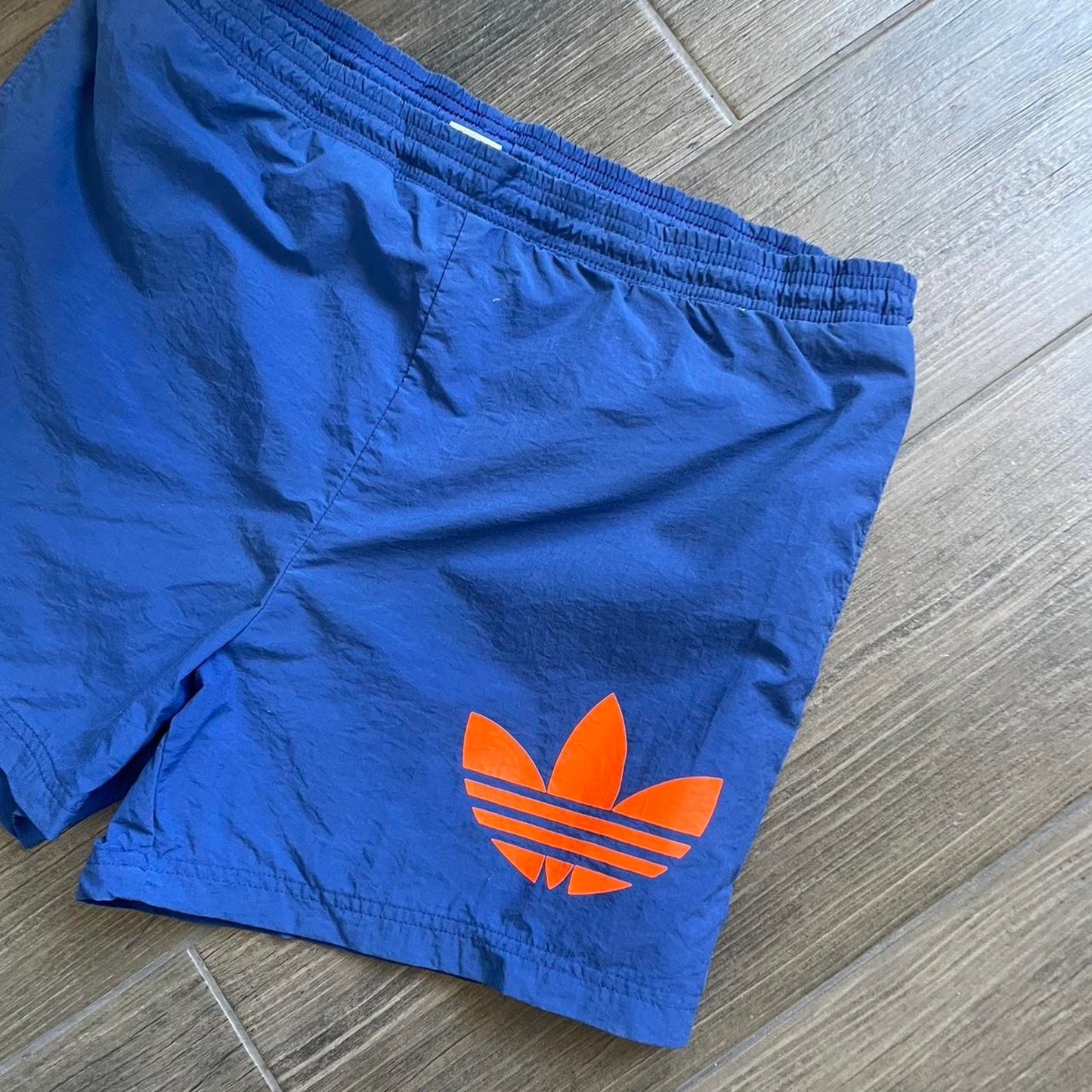 Adidas blue baggy y2k nylon shorts