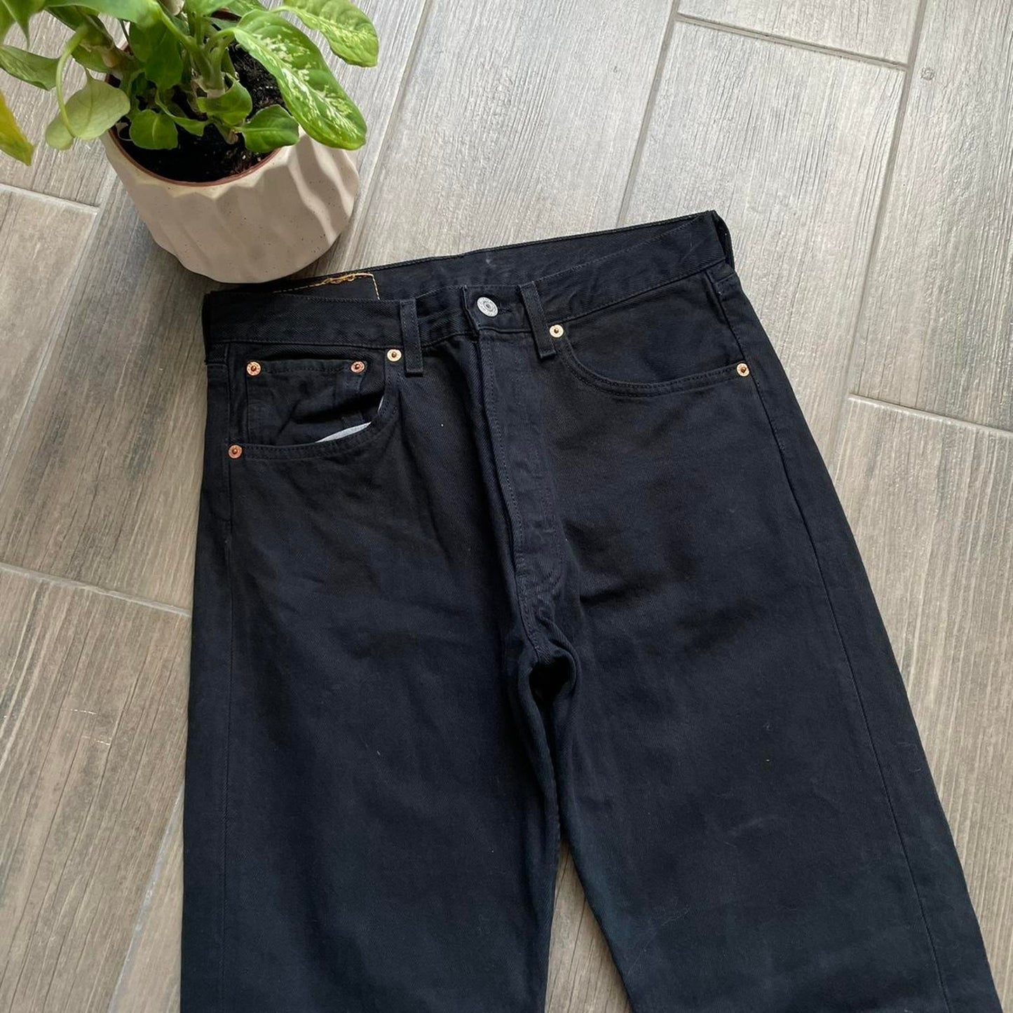 Levis black vintage denim jeans