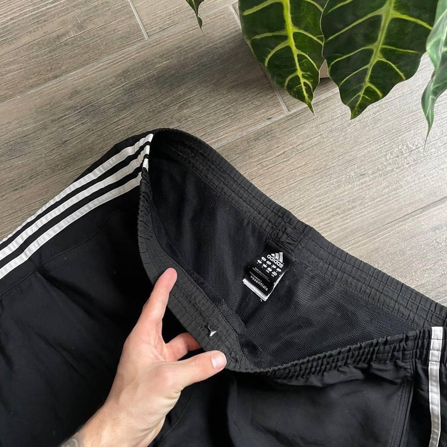Adidas summer black y2k nylon shorts