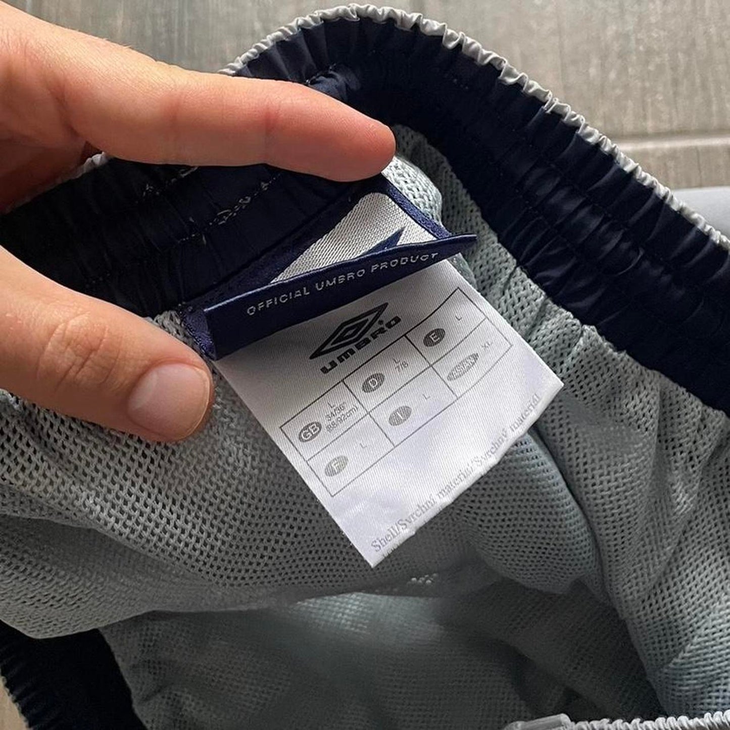 Umbro waterproof grey y2k streetwear L sweatpants