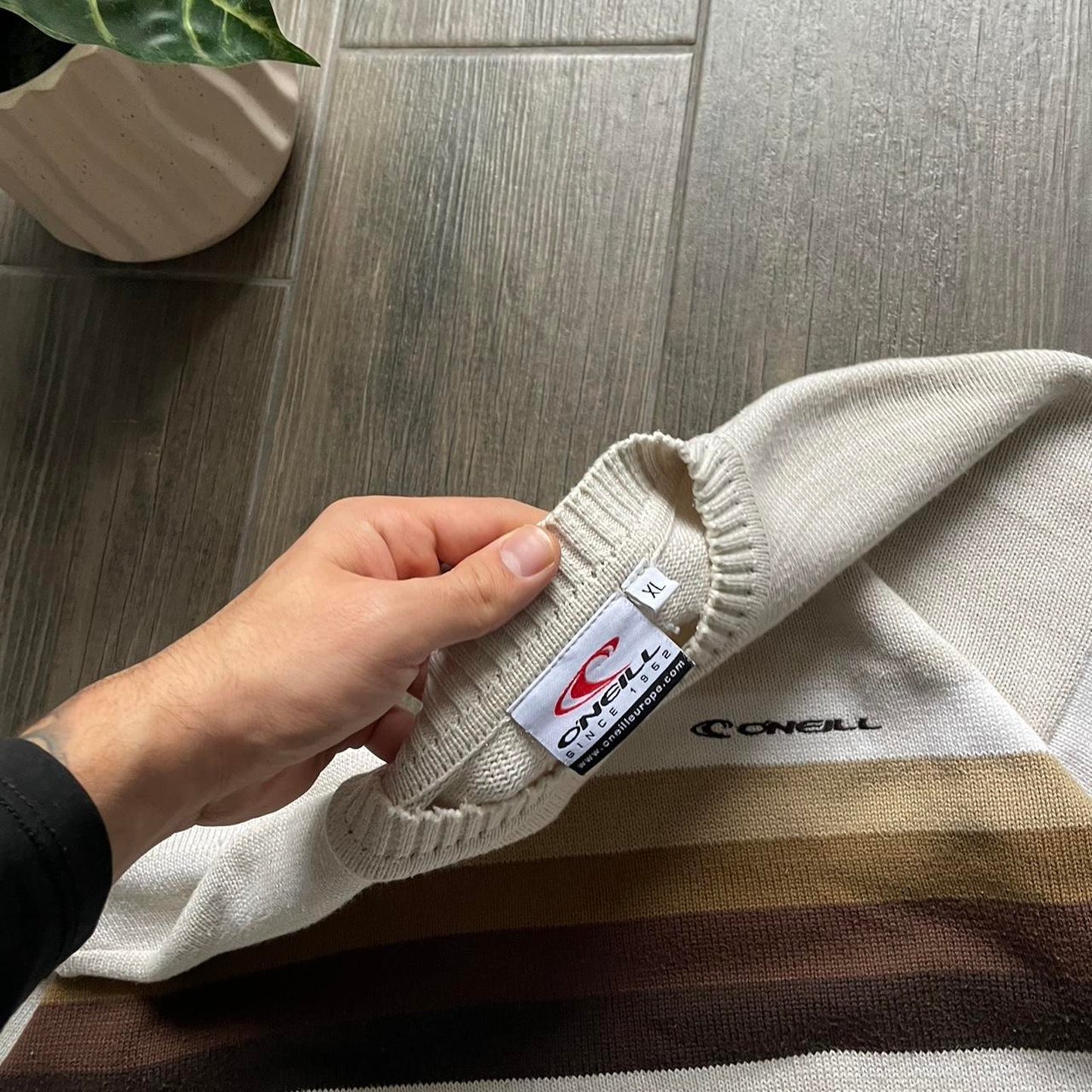 Y2K Oneill beige baggy surf jumper XL