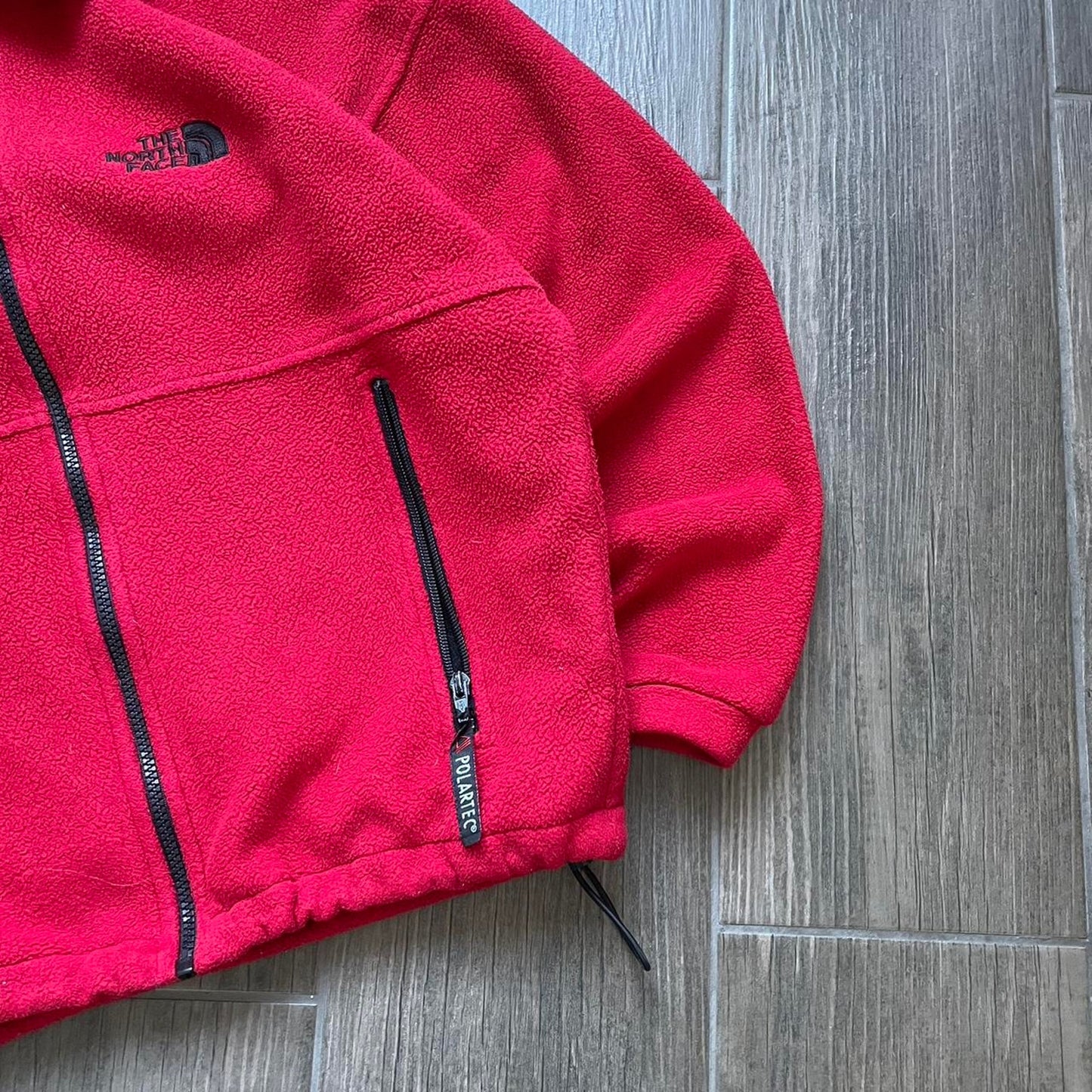 The North Face red vintage fleece baggy jumper