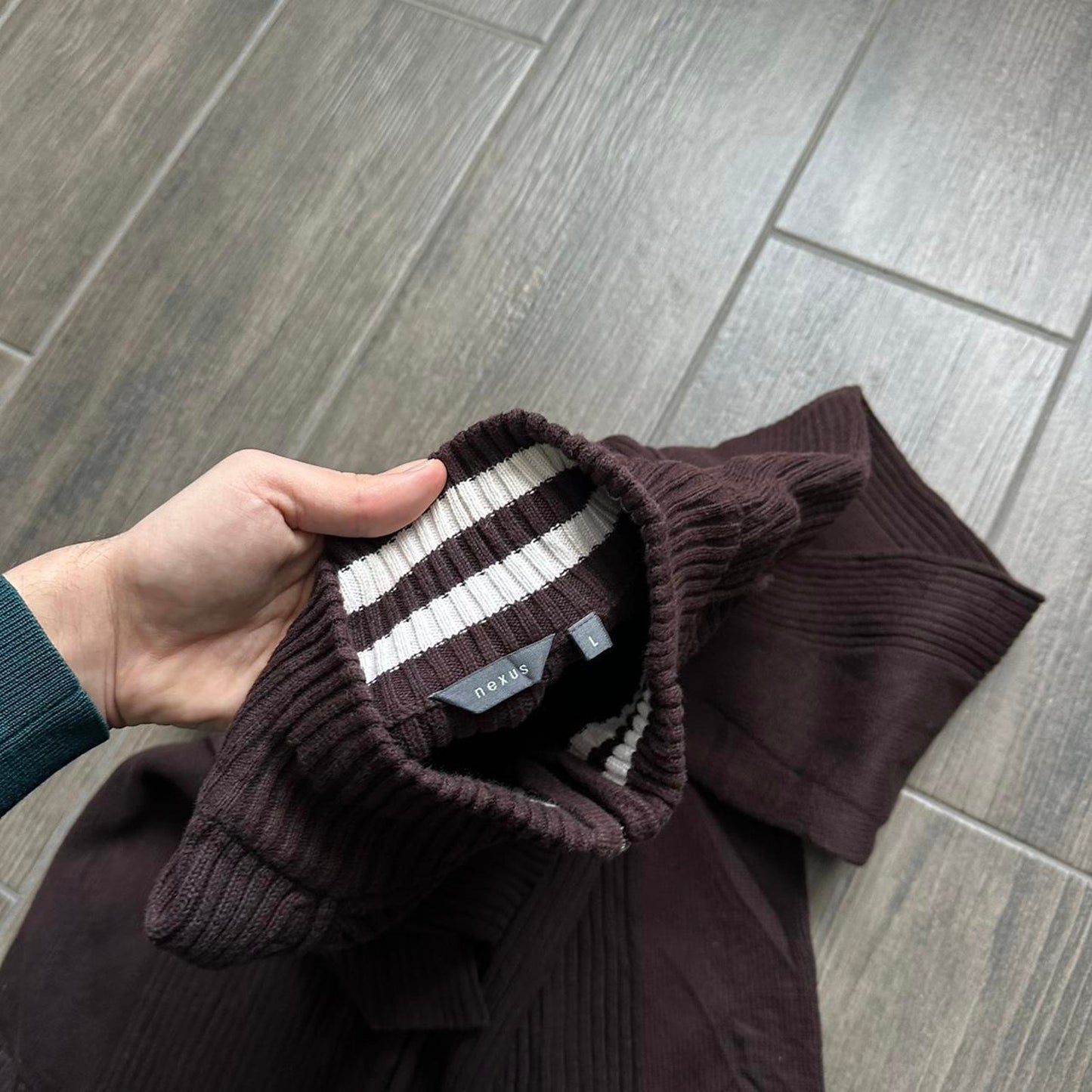 Y2k vintage zip knit winter