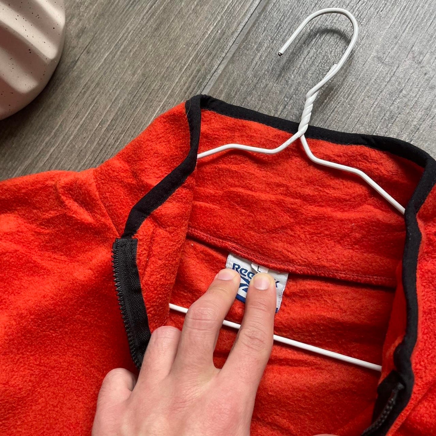 Reebok orange Synchilla fleece jumper