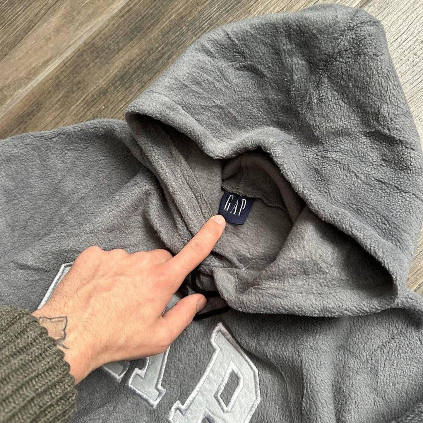 Gap fleece y2k travis style baggy hoodie