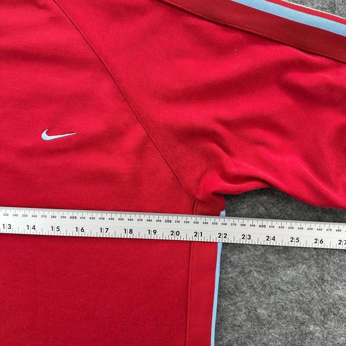 Nike red soccer jersey with