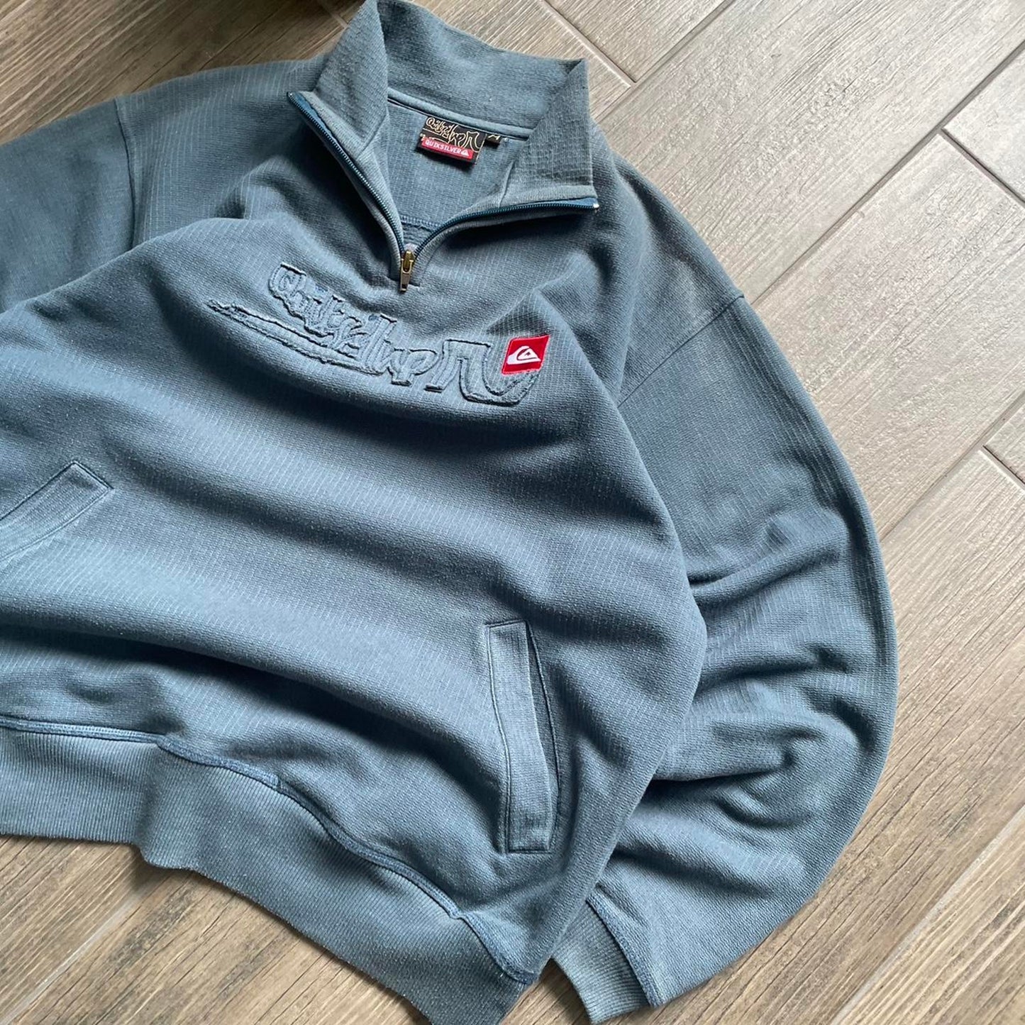 Quiksilver blue 1/3 zip surf jumper