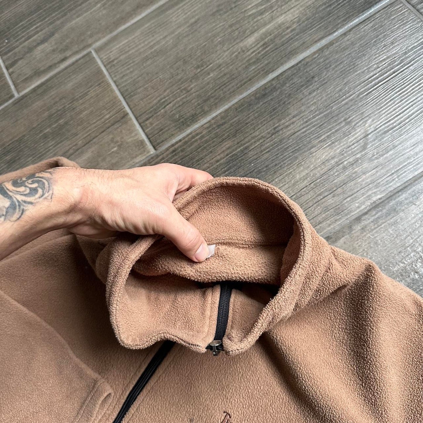 Timberland cream zip winter fleece S jacket