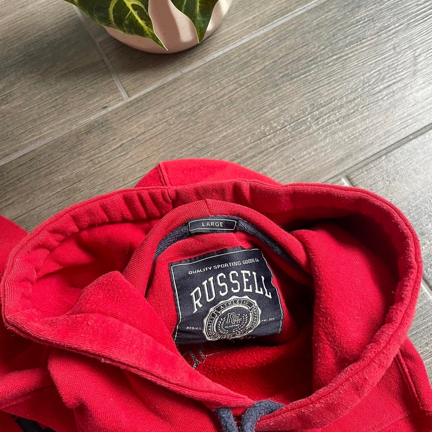 Russel athletic red baggy hoodie