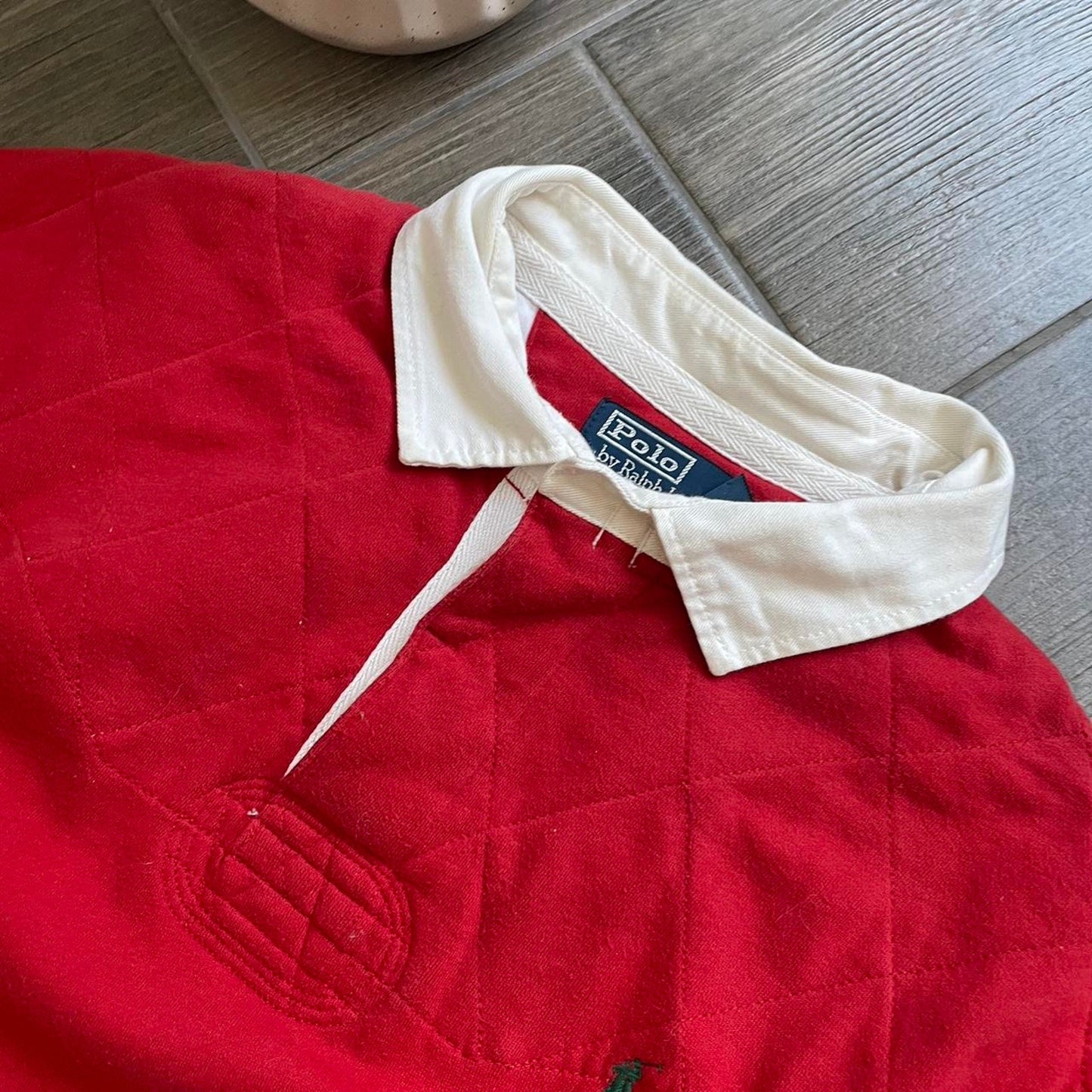 Polo ralph lauren red y2k rugby jumper