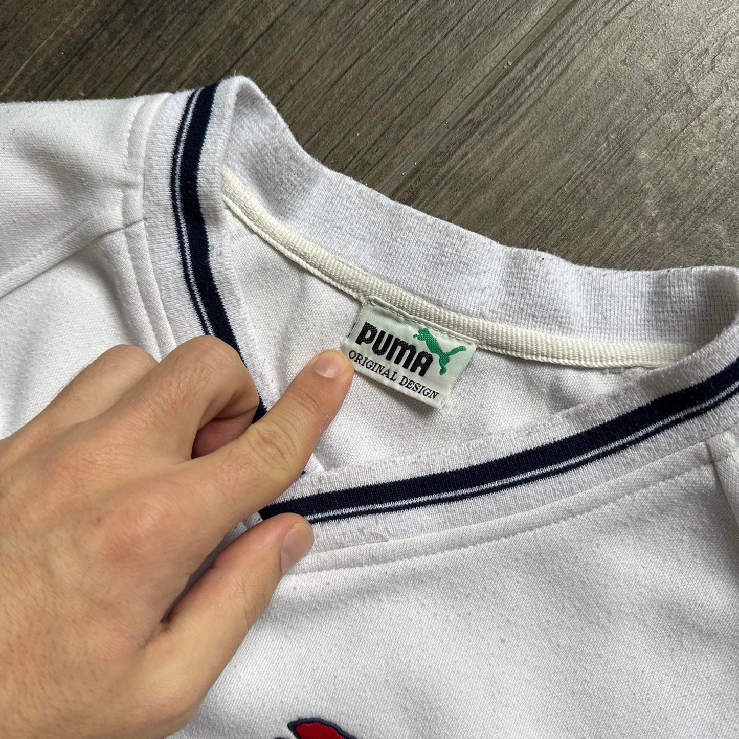Puma white oversized y2k sport L-XL sweatshirt