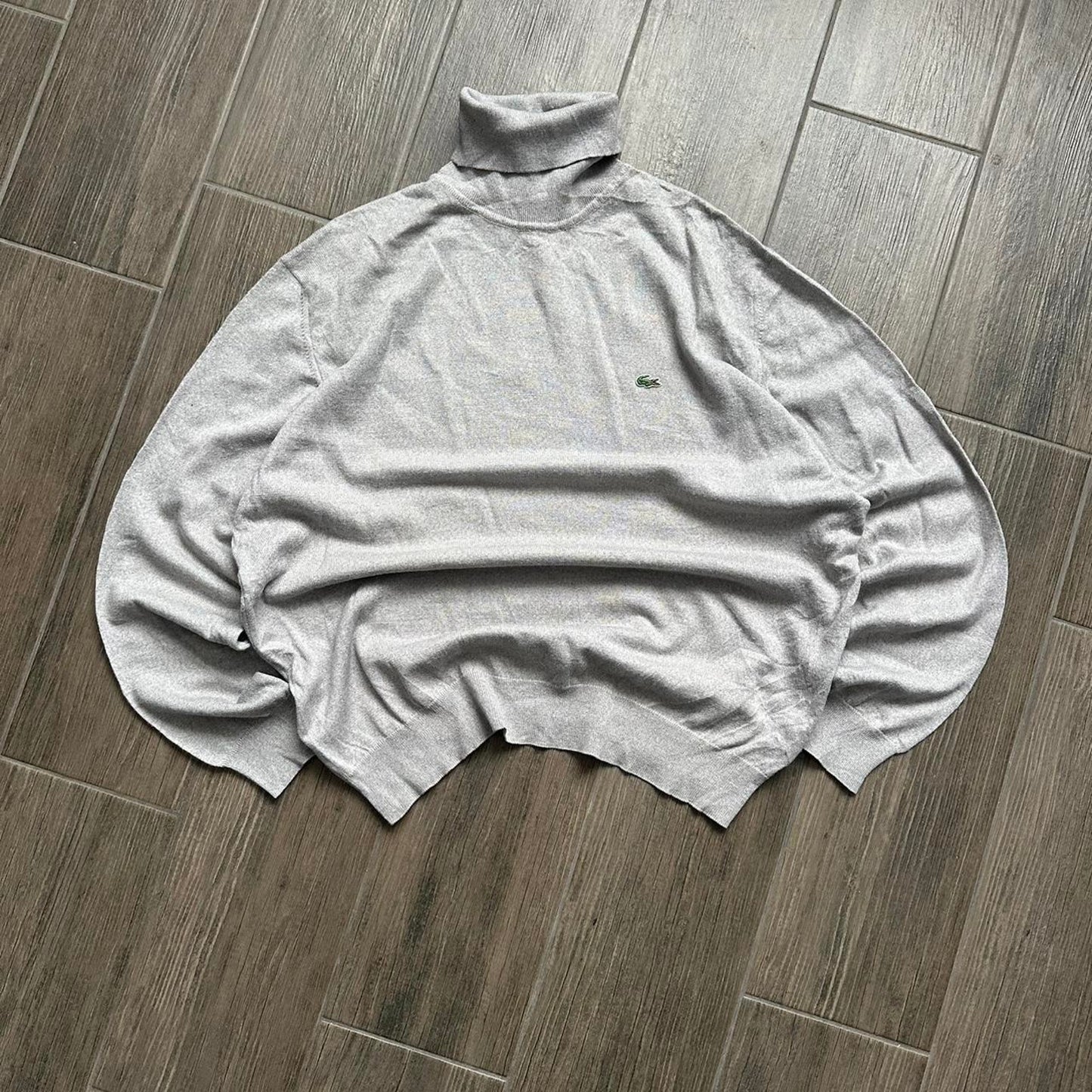 Lacoste grey turtleneck sweater jumper
