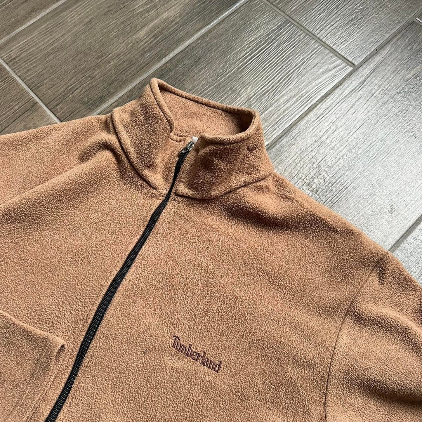 Timberland cream zip winter fleece S jacket