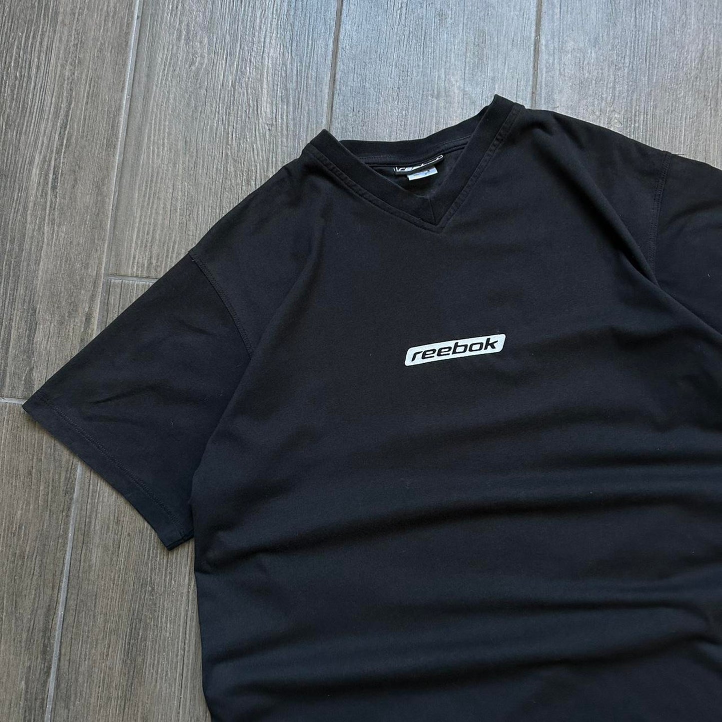 Reebok black V-neck t-shirt