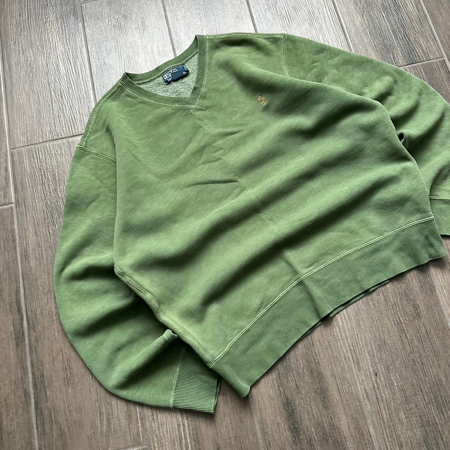 Polo Ralph Lauren green v neck sweatshirt