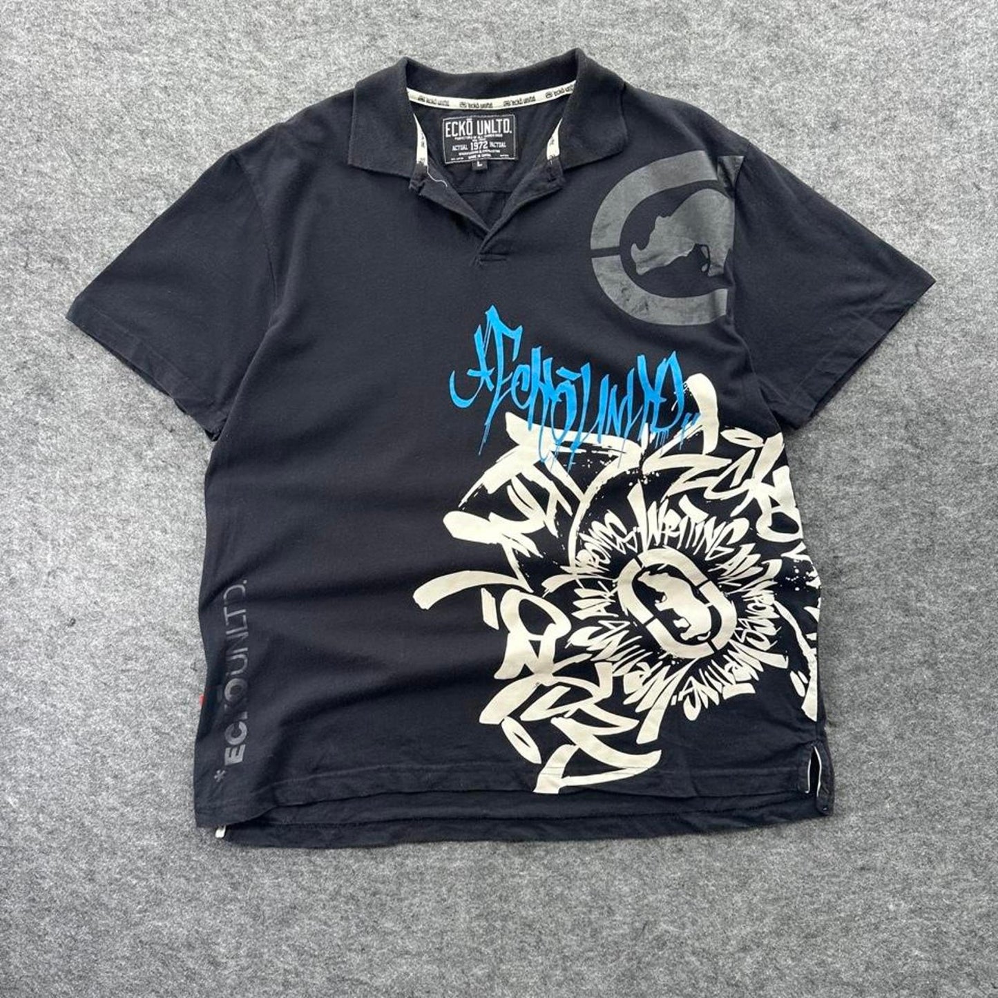 Ecko unltd black polo shirt