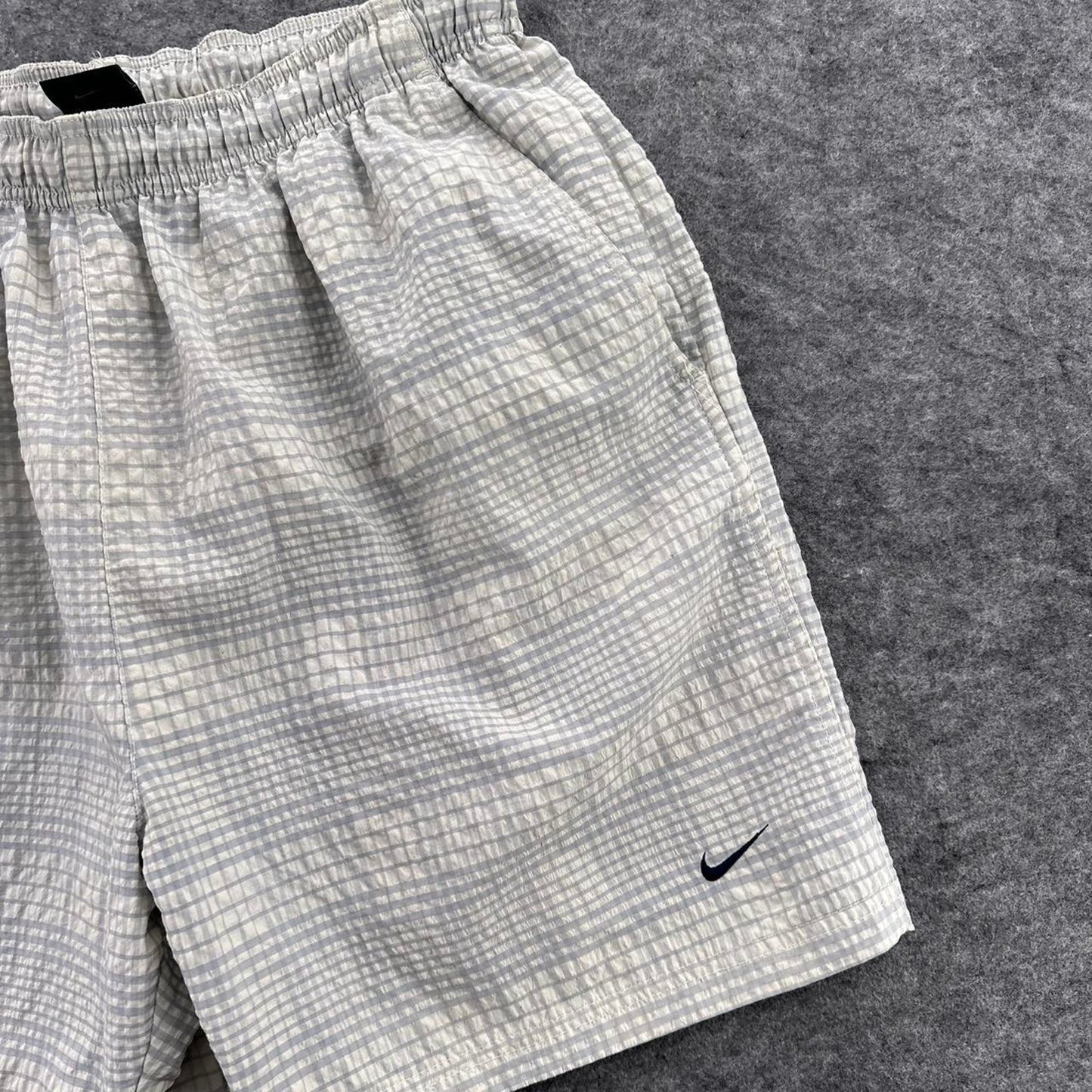 Nike white gray checkered