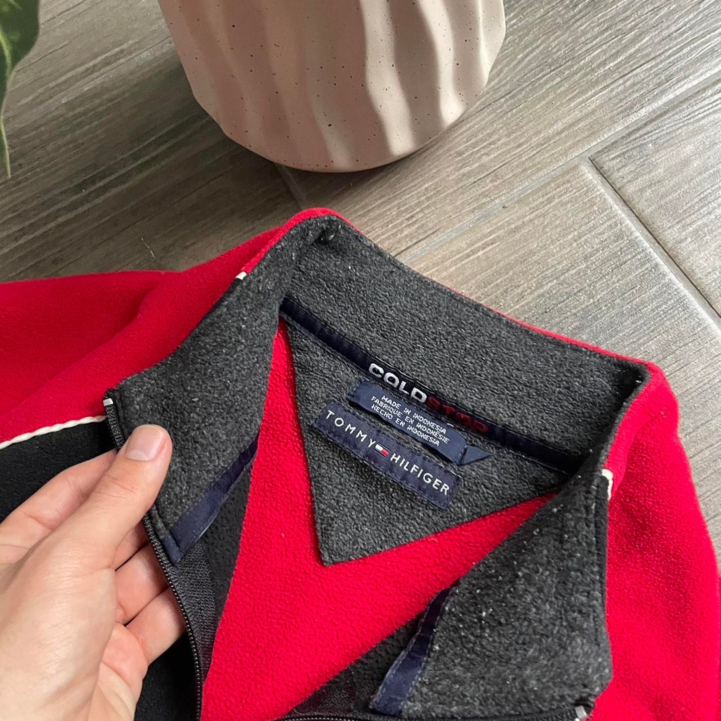 Tommy Hilfiger fleece zip gorpcore y2k jumper